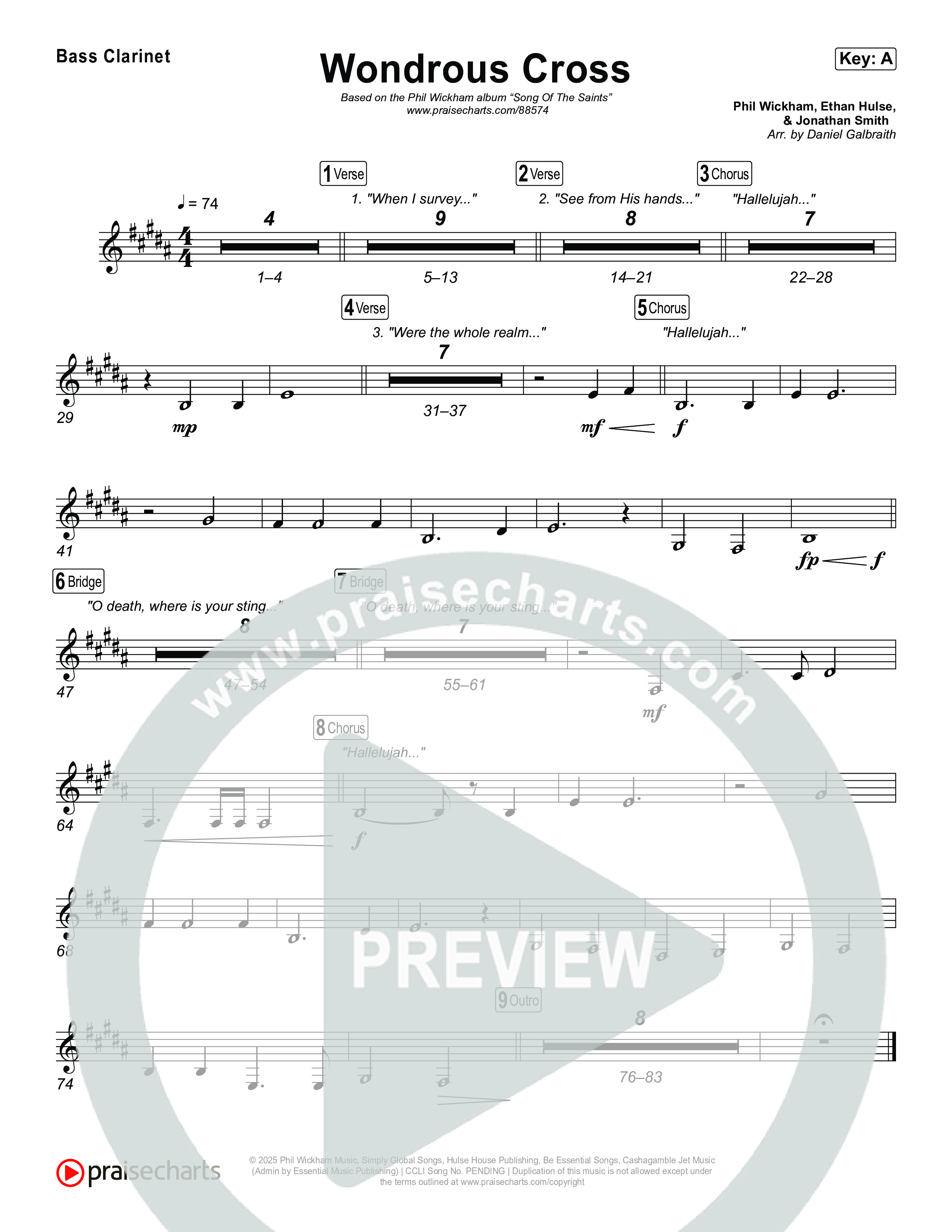 Wondrous Cross Bass Clarinet (Phil Wickham)