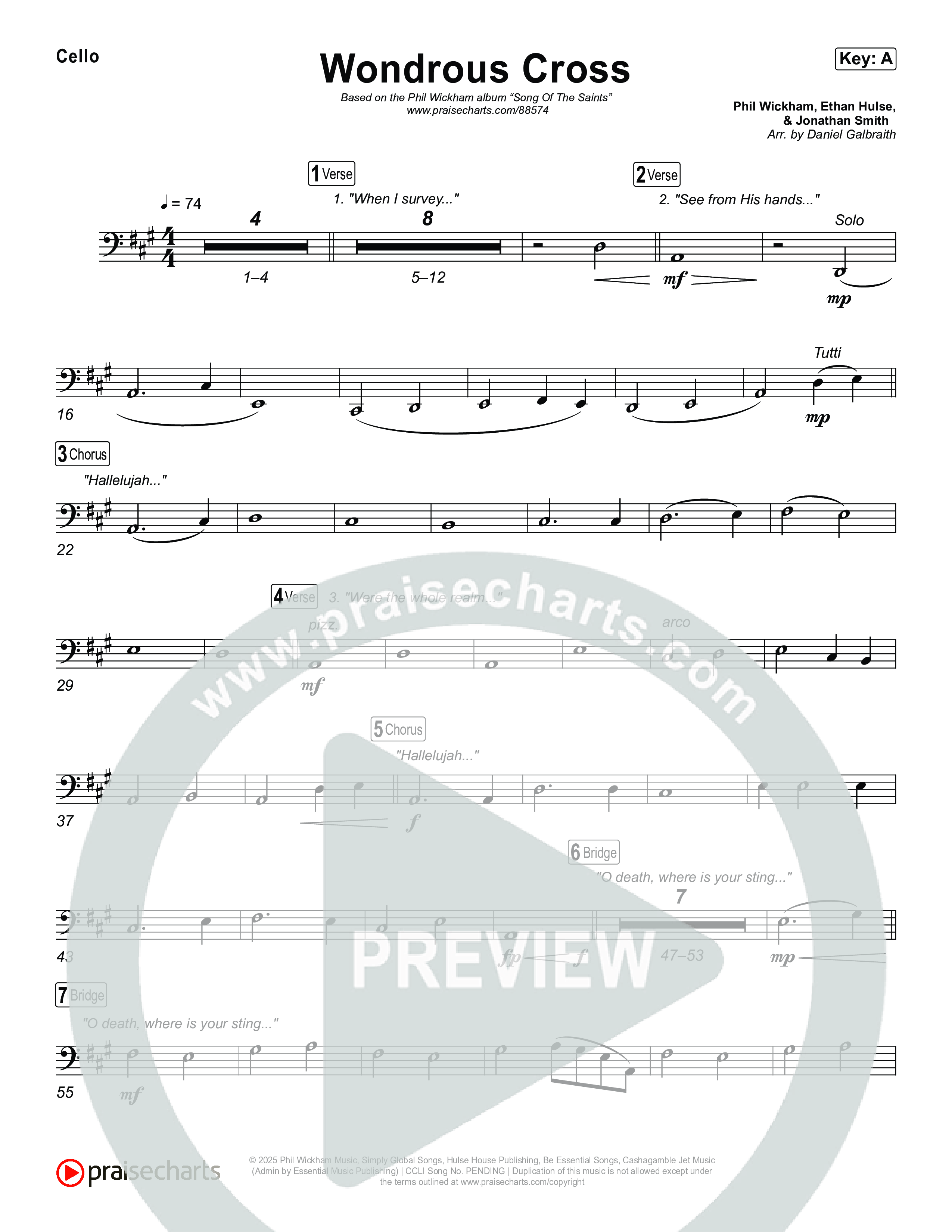 Wondrous Cross Cello (Phil Wickham)