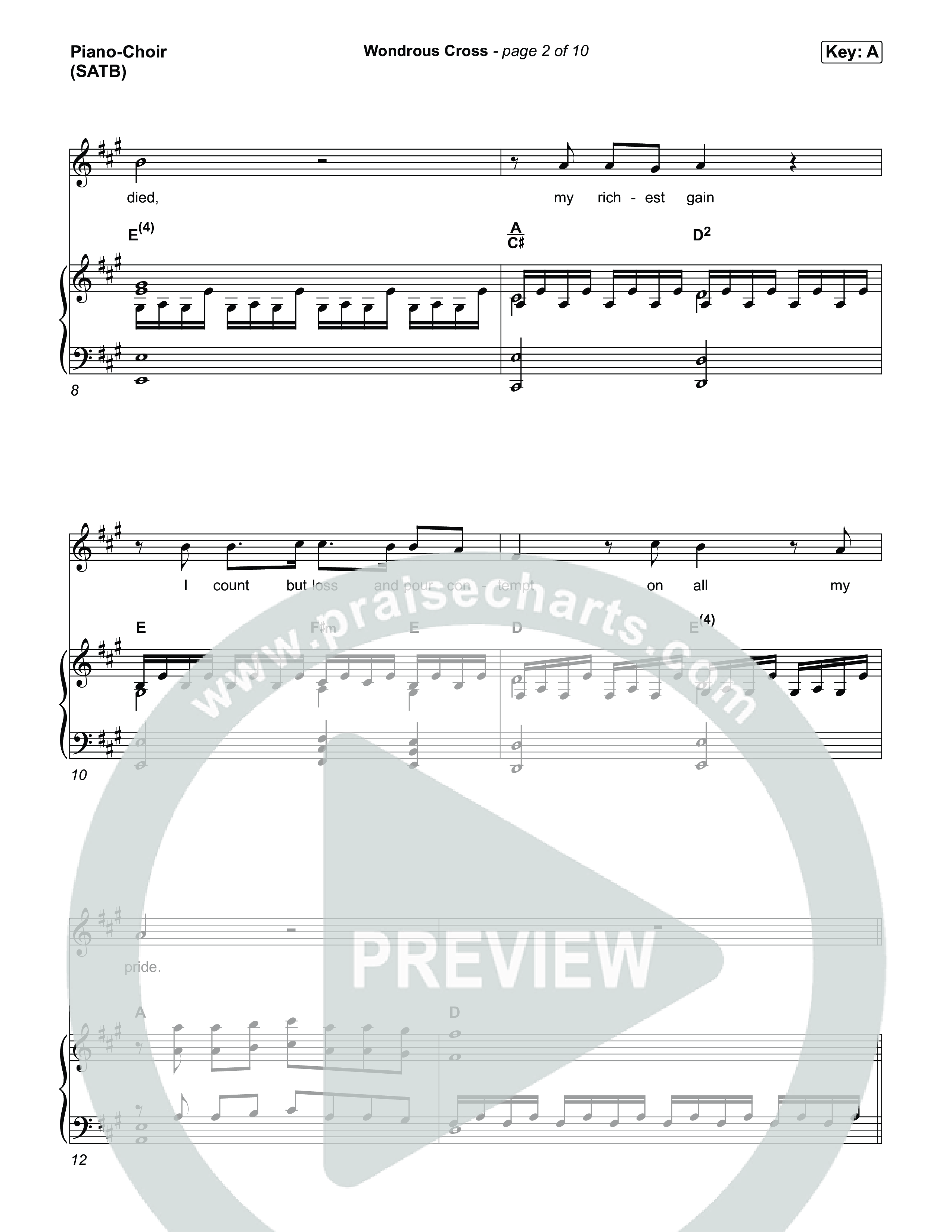 Wondrous Cross Piano/Vocal Pack (Phil Wickham)