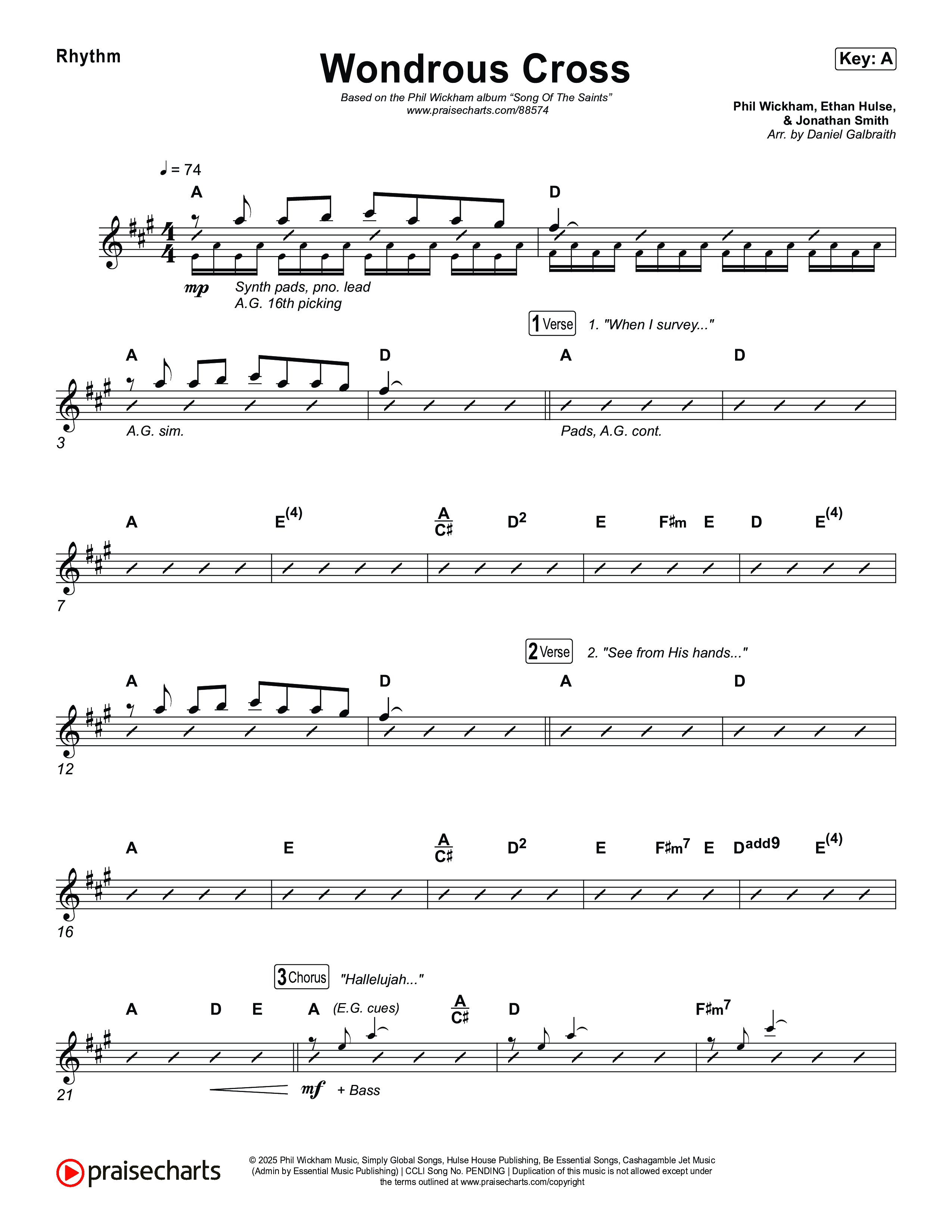 Wondrous Cross Rhythm Chart (Phil Wickham)