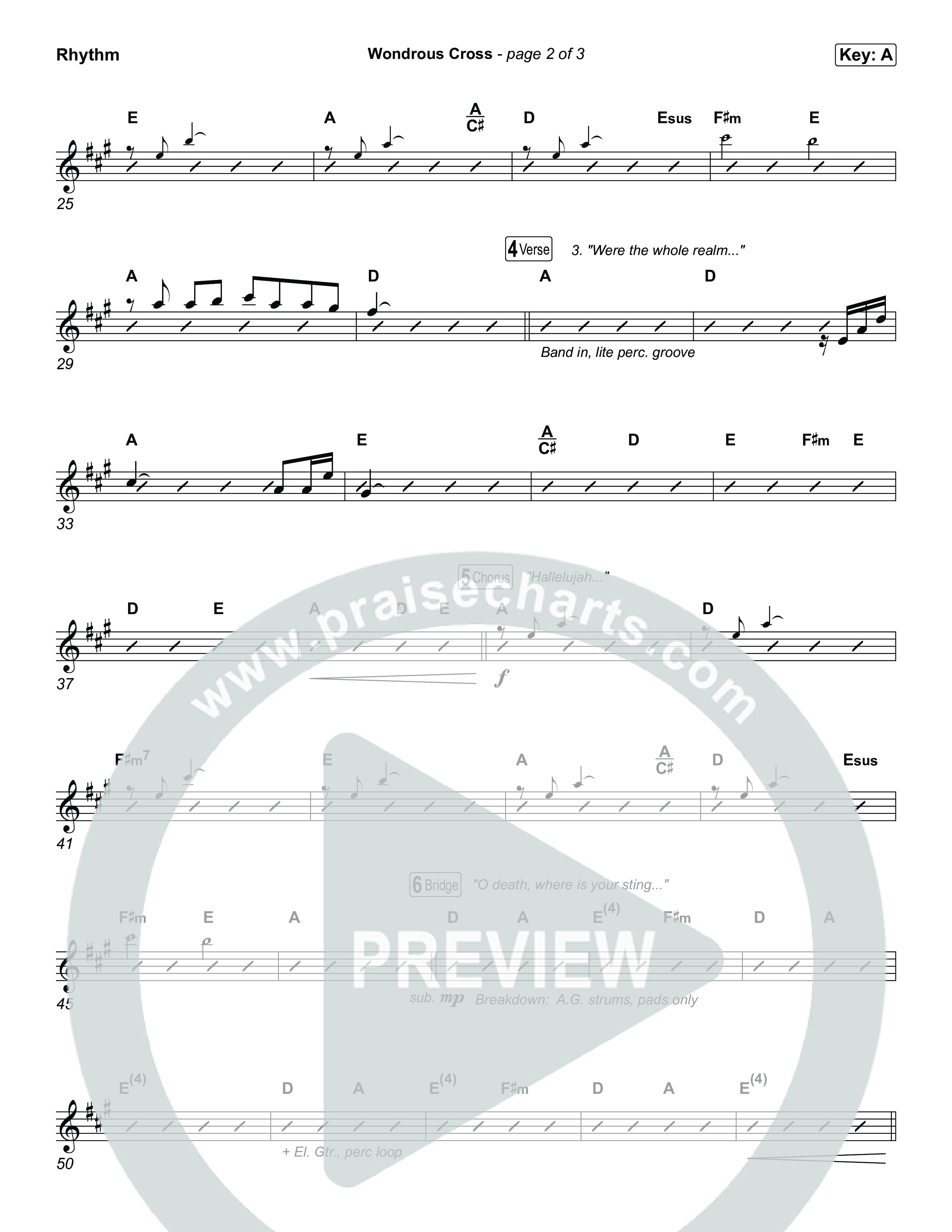 Wondrous Cross Rhythm Chart (Phil Wickham)
