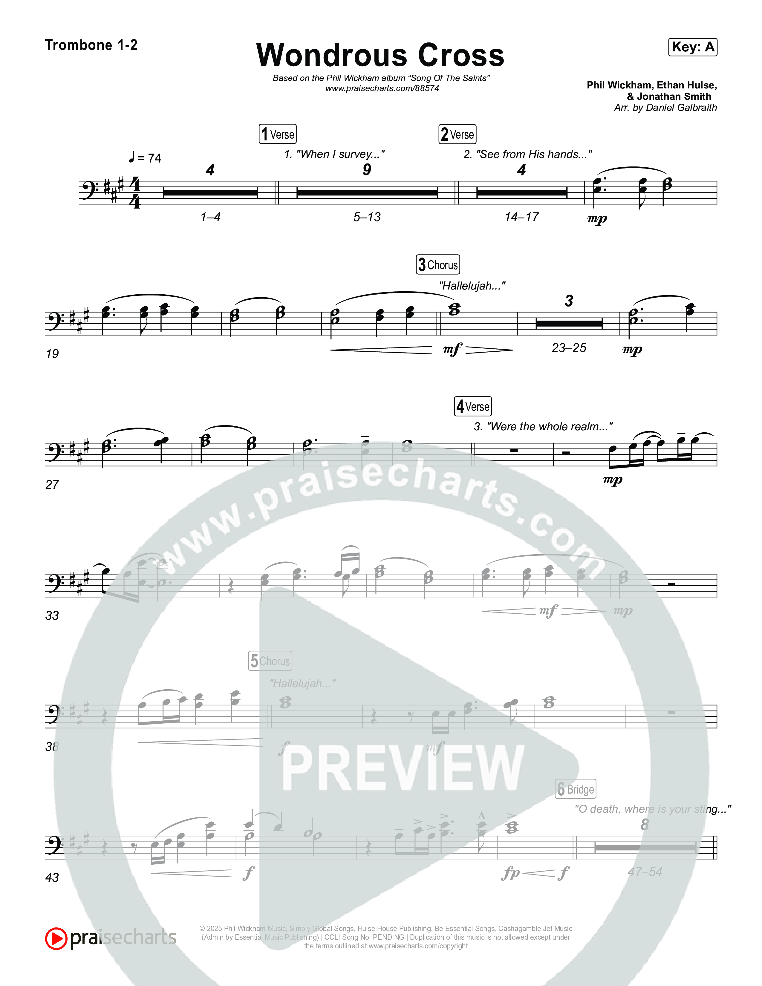 Wondrous Cross Trombone 1,2 (Phil Wickham)