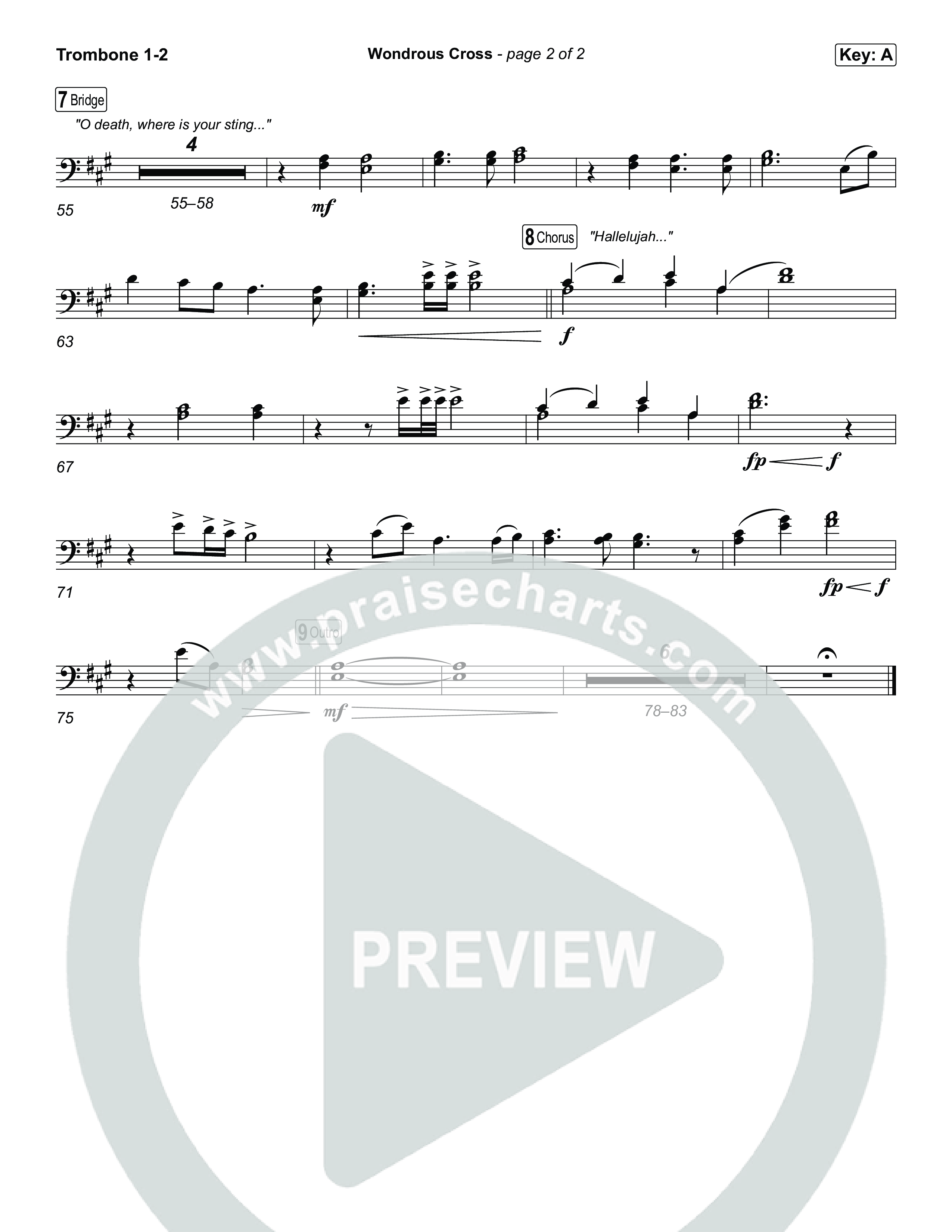 Wondrous Cross Trombone 1,2 (Phil Wickham)