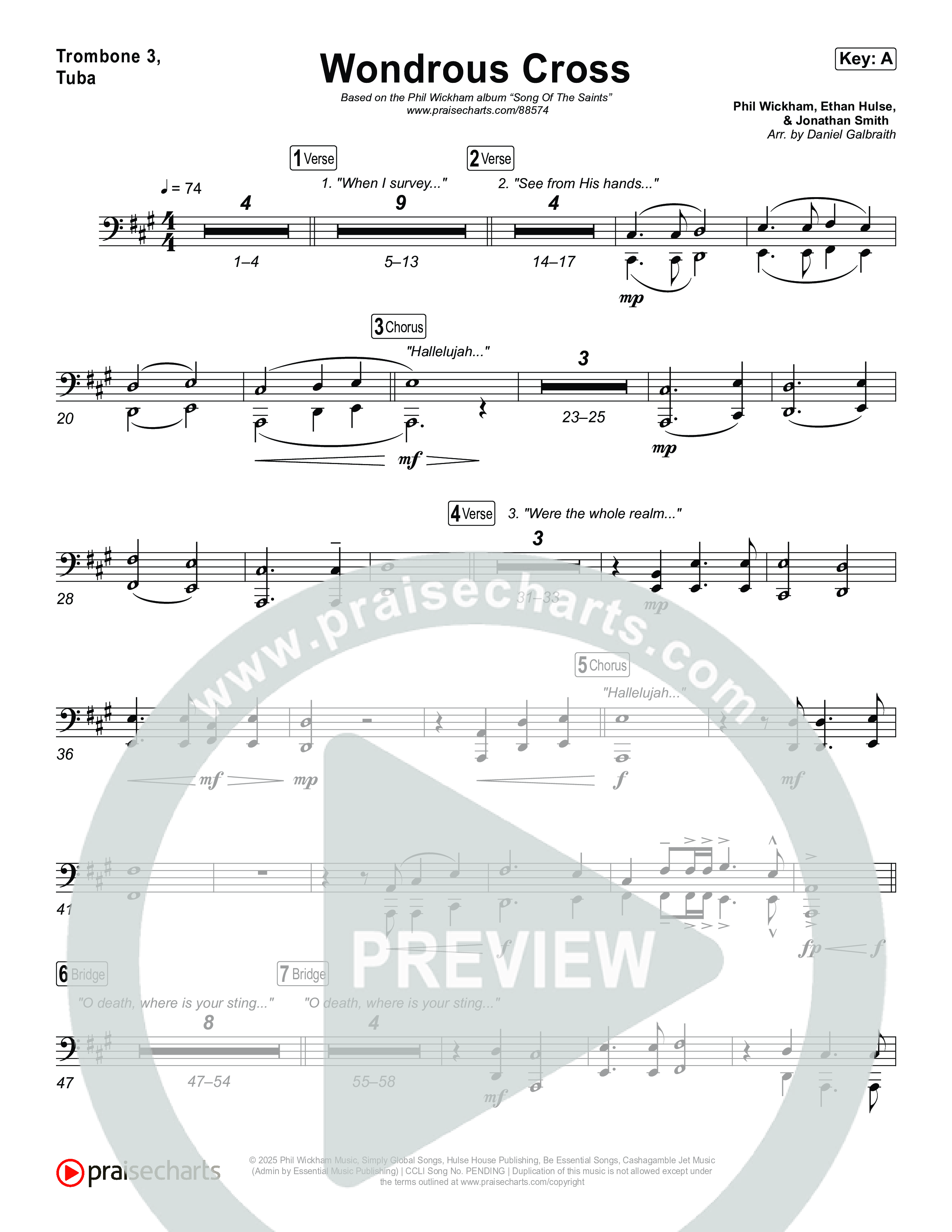 Wondrous Cross Trombone 1,2 (Phil Wickham)