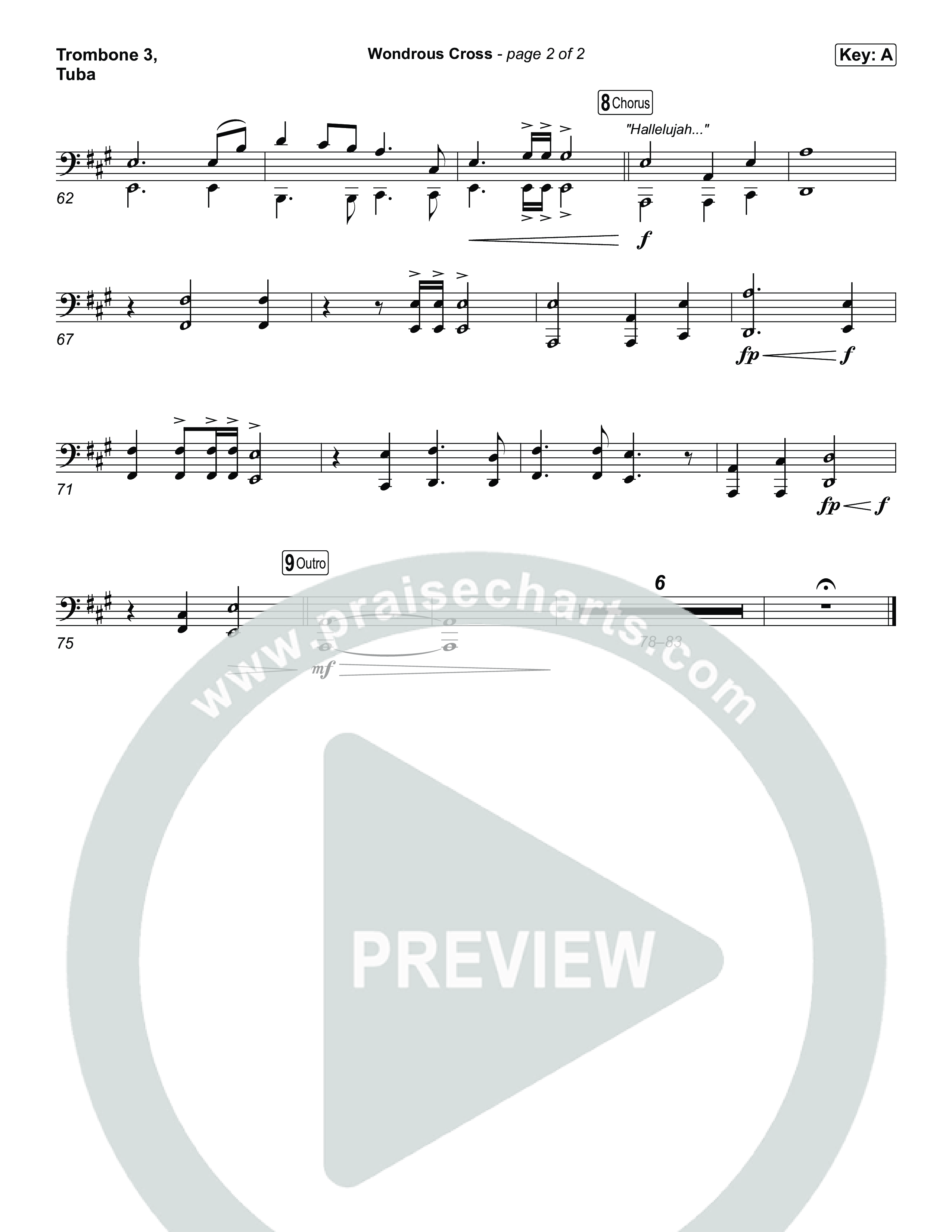 Wondrous Cross Trombone 3/Tuba (Phil Wickham)