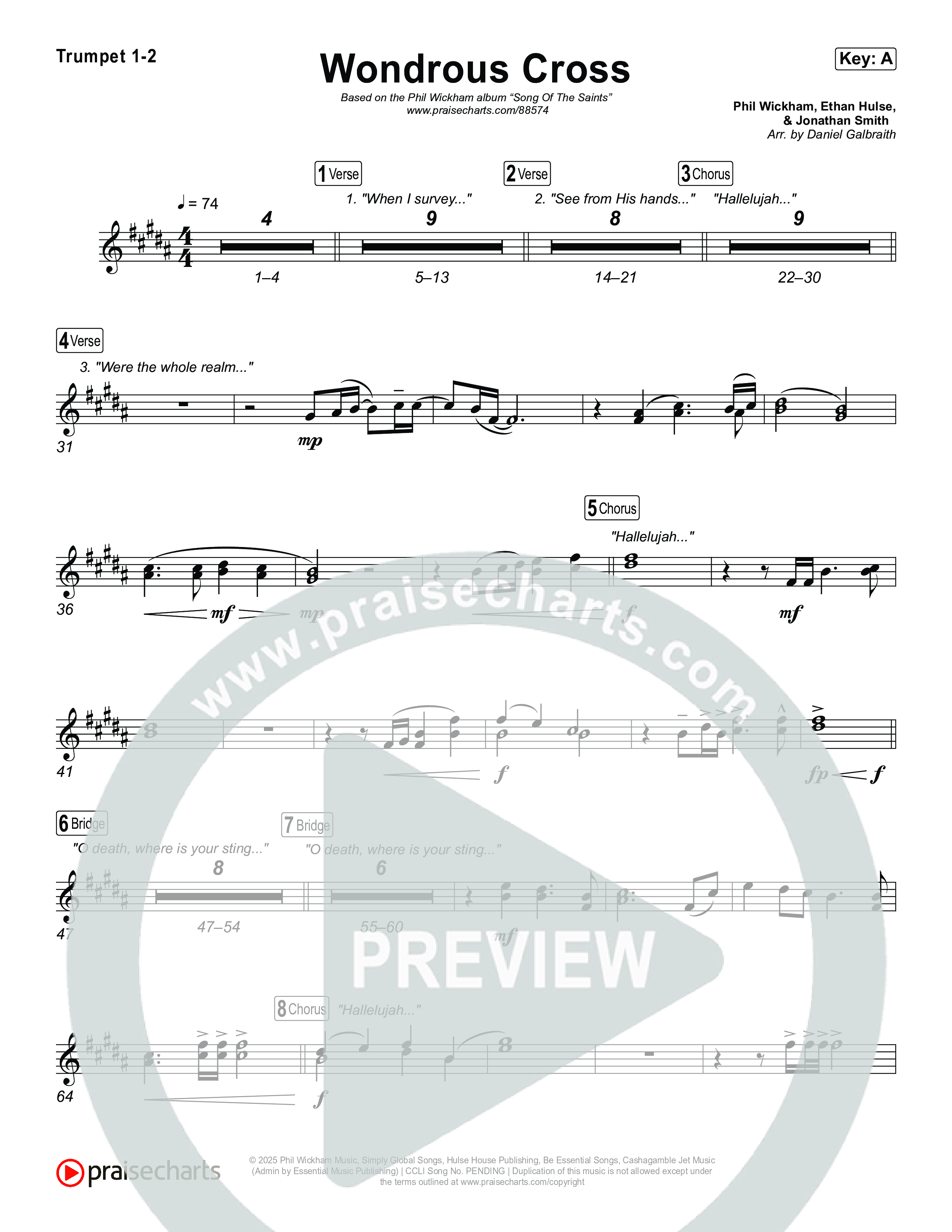 Wondrous Cross Brass Pack (Phil Wickham)