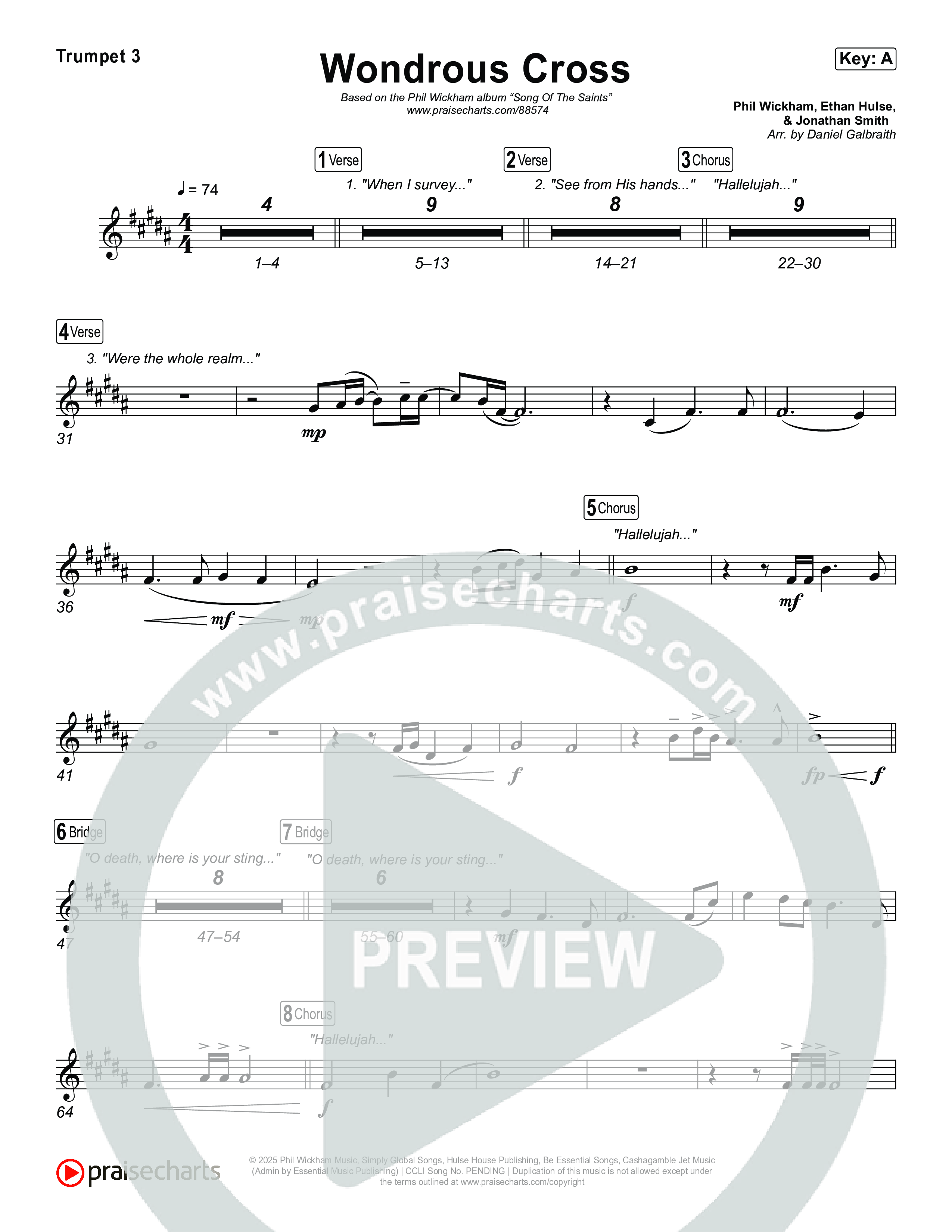 Wondrous Cross Trumpet 3 (Phil Wickham)