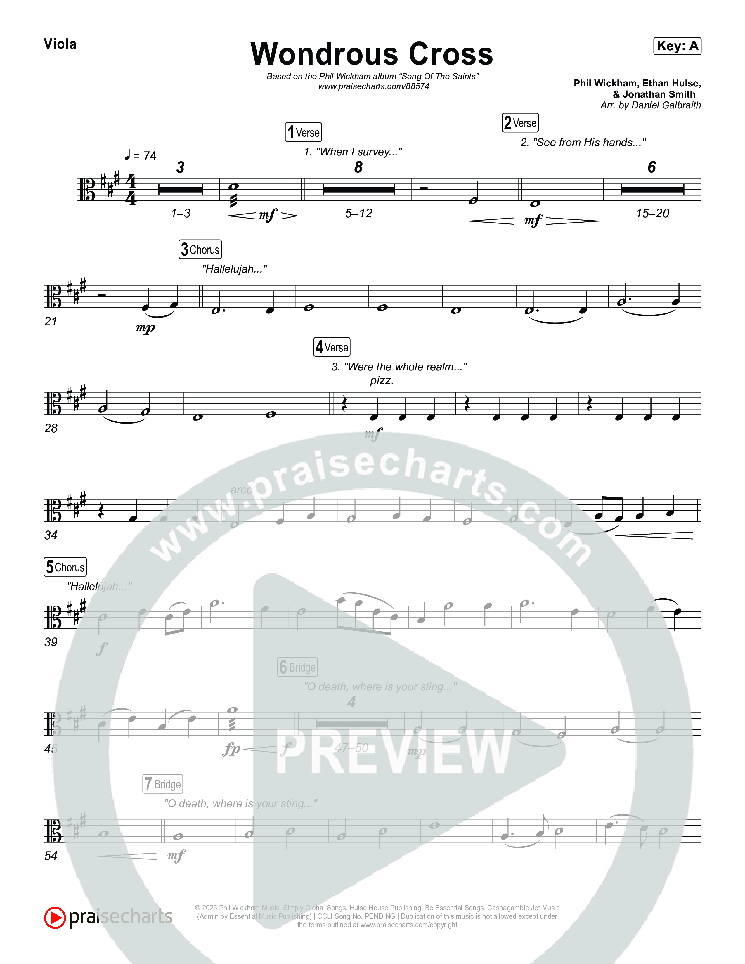 Wondrous Cross Viola (Phil Wickham)