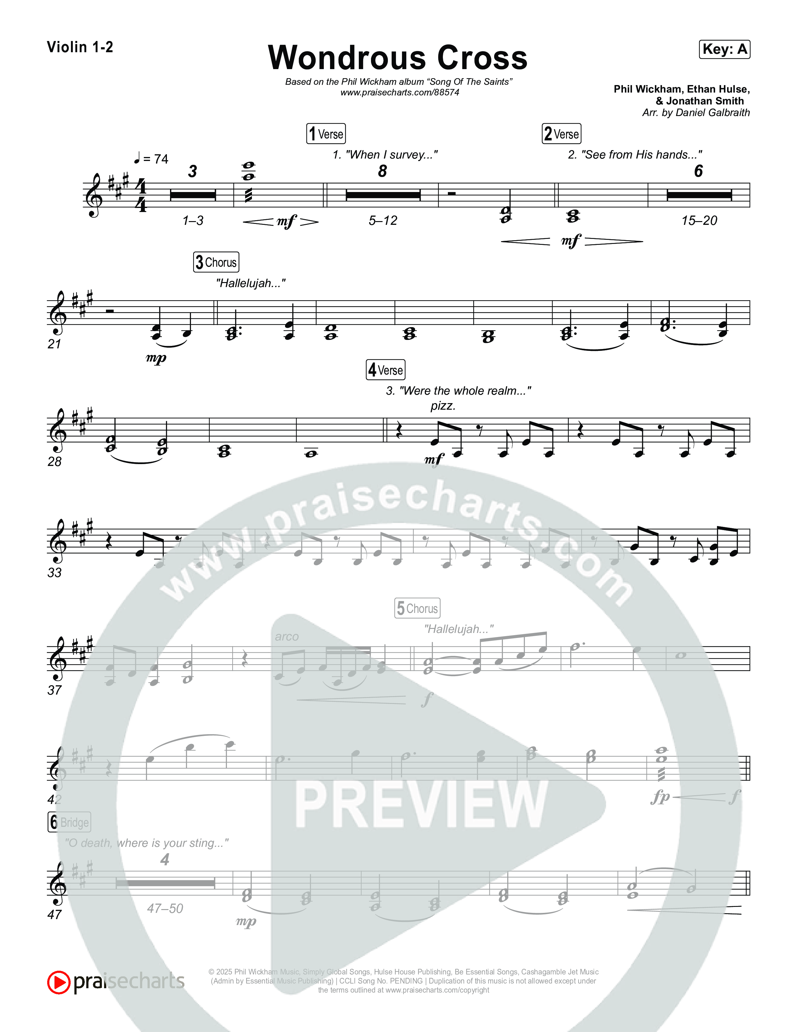 Wondrous Cross Violin 1,2 (Phil Wickham)