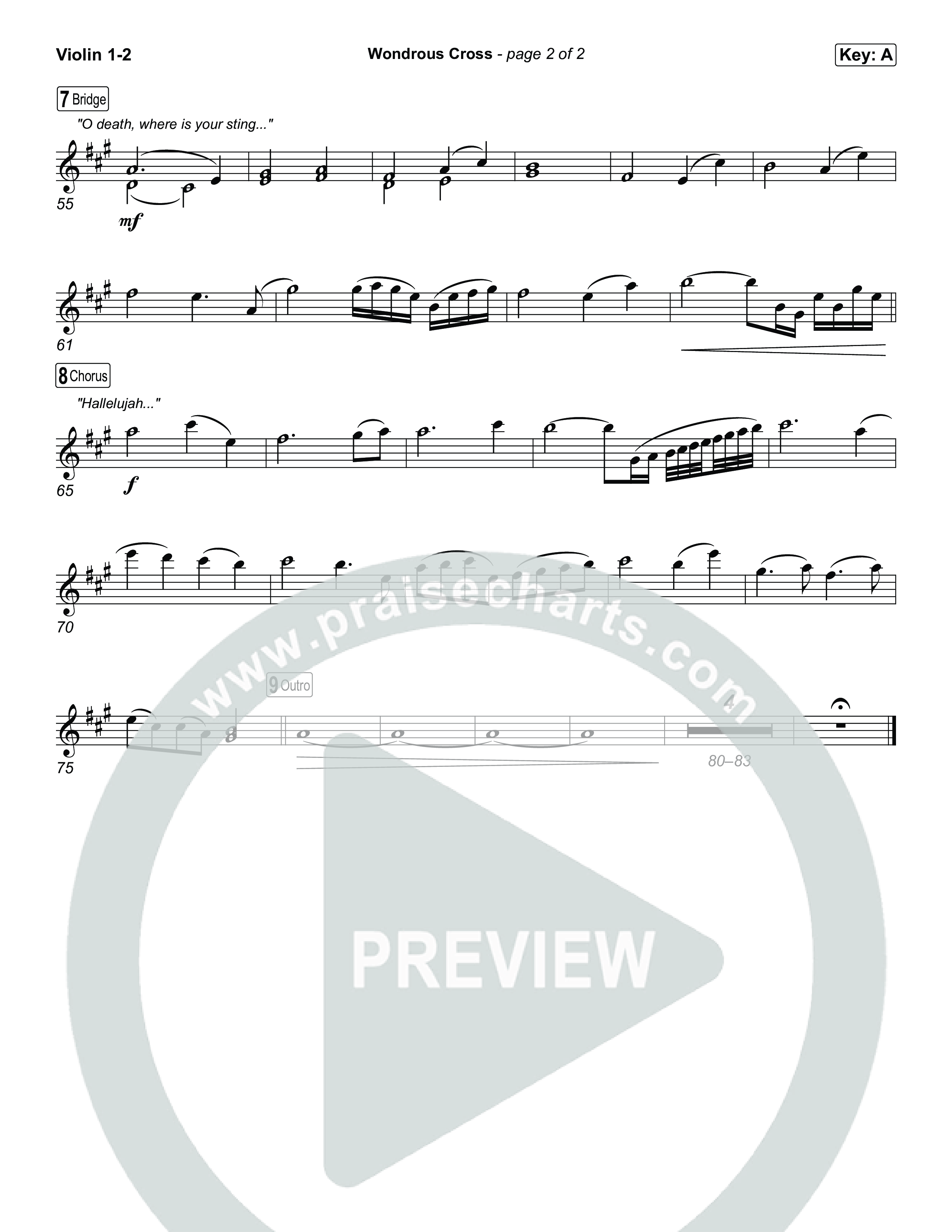 Wondrous Cross Violin 1,2 (Phil Wickham)