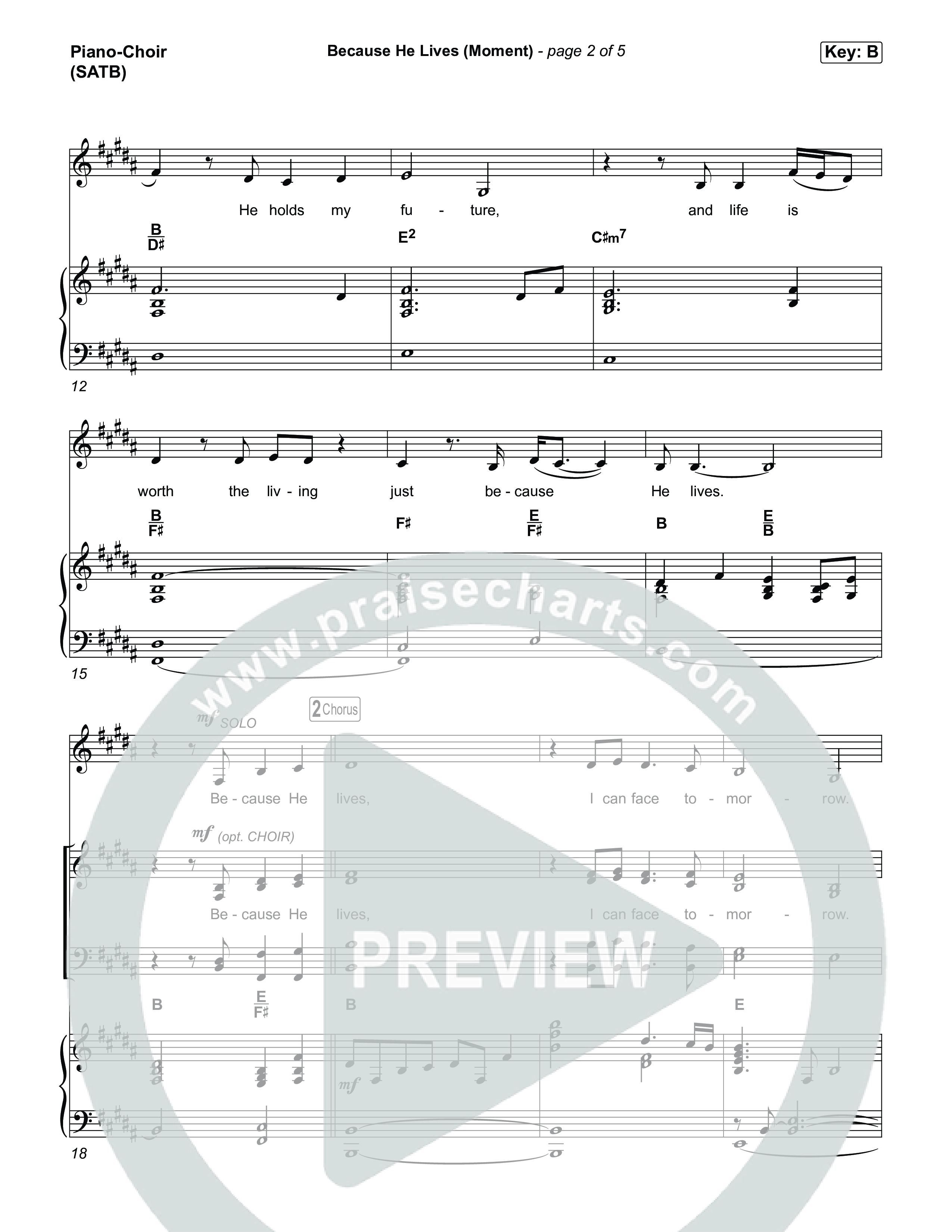 Because He Lives (Moment) Piano/Vocal Pack (Phil Wickham)