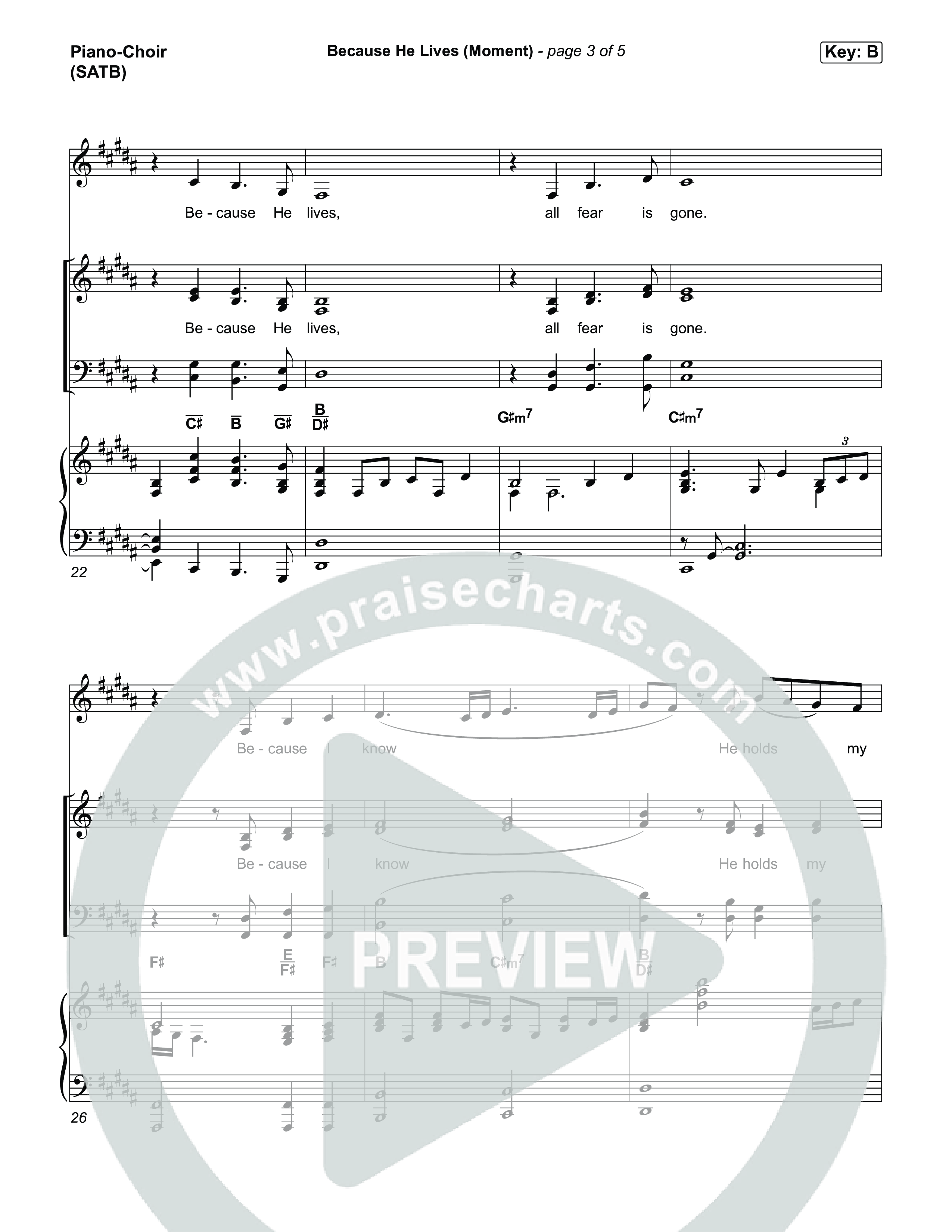 Because He Lives (Moment) Piano/Vocal Pack (Phil Wickham)