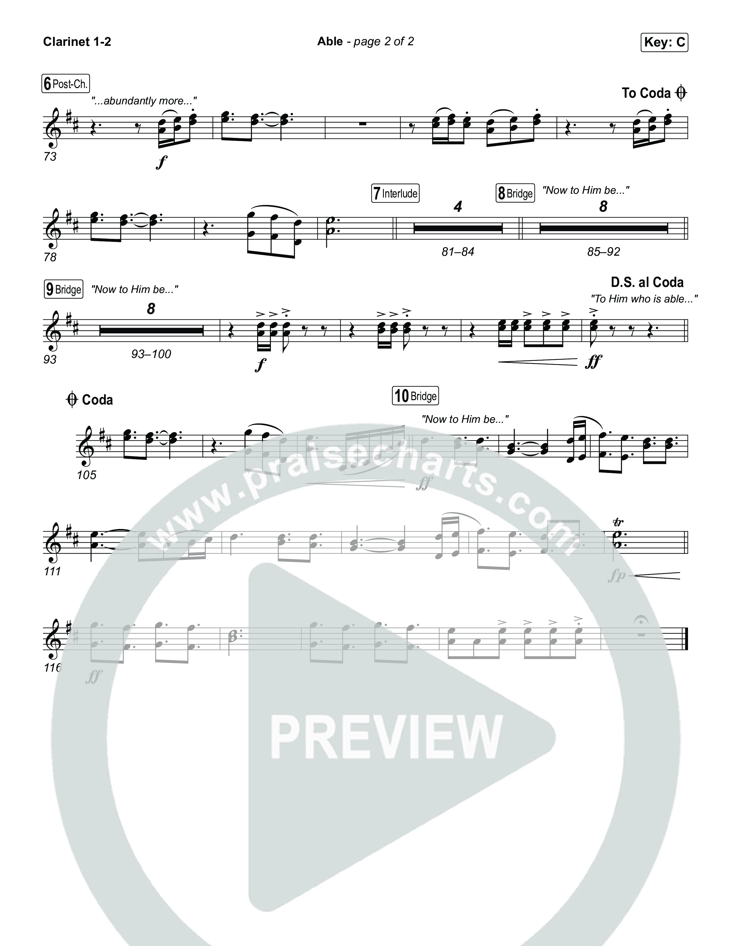 Able Clarinet 1,2 (Phil Wickham)