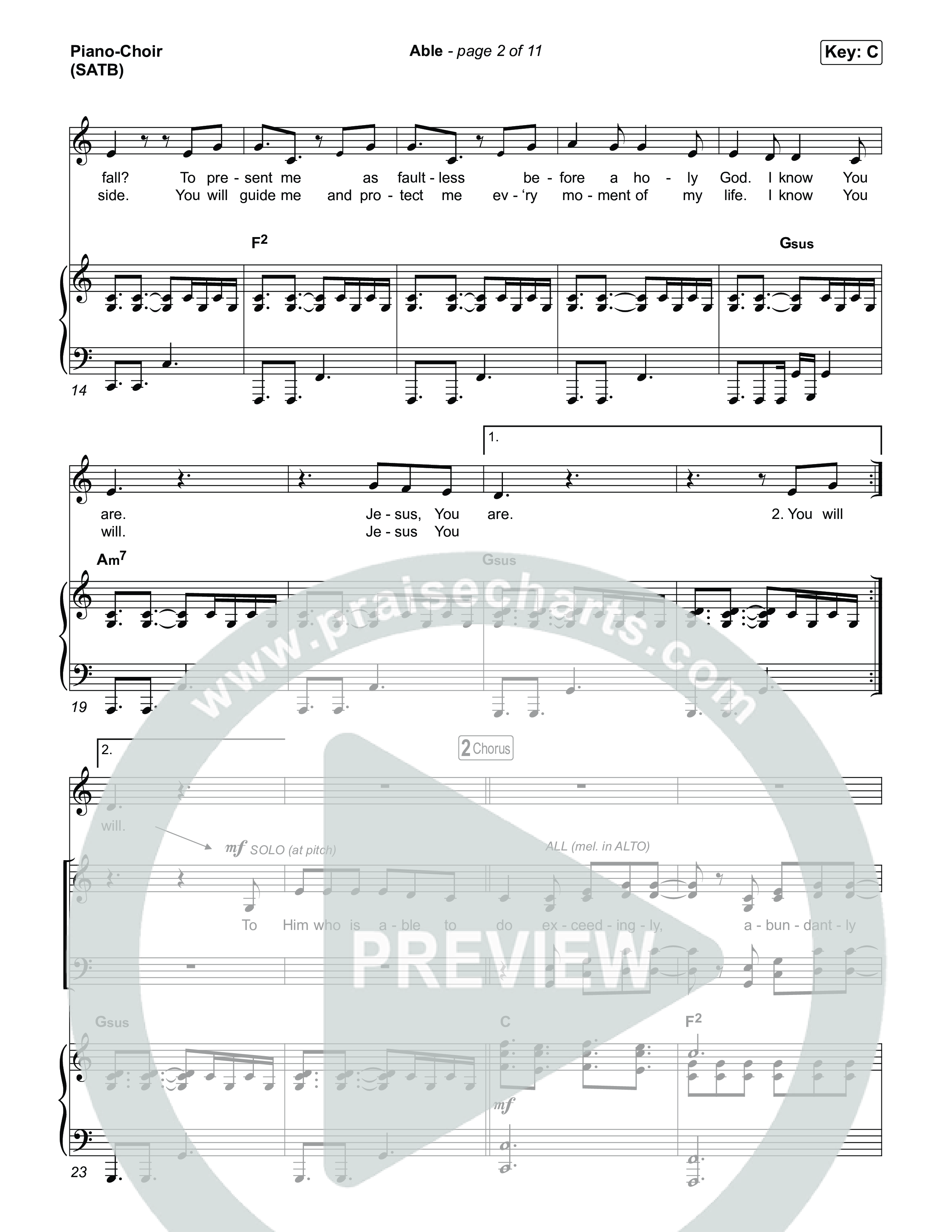 Able Piano/Vocal Pack (Phil Wickham)