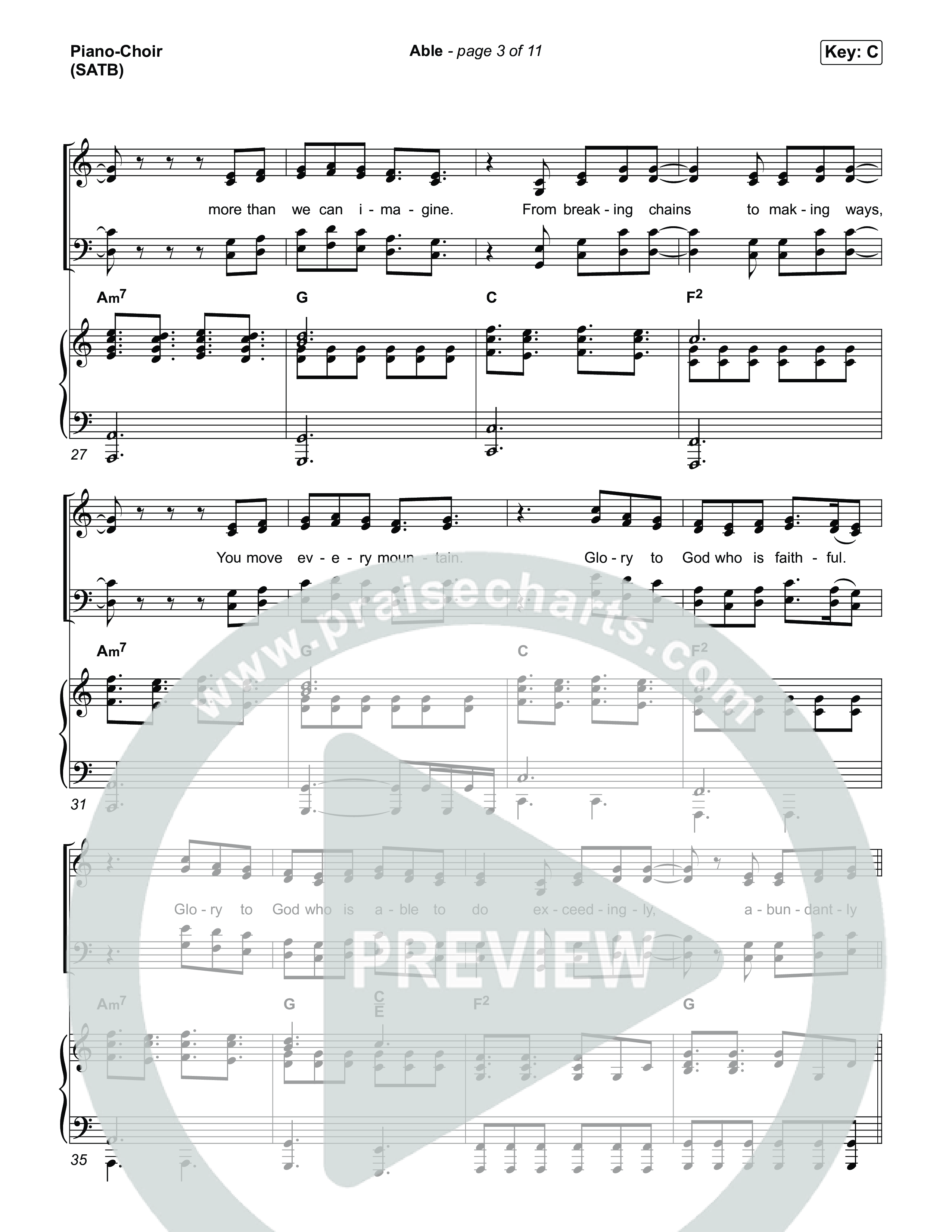 Able Piano/Vocal Pack (Phil Wickham)