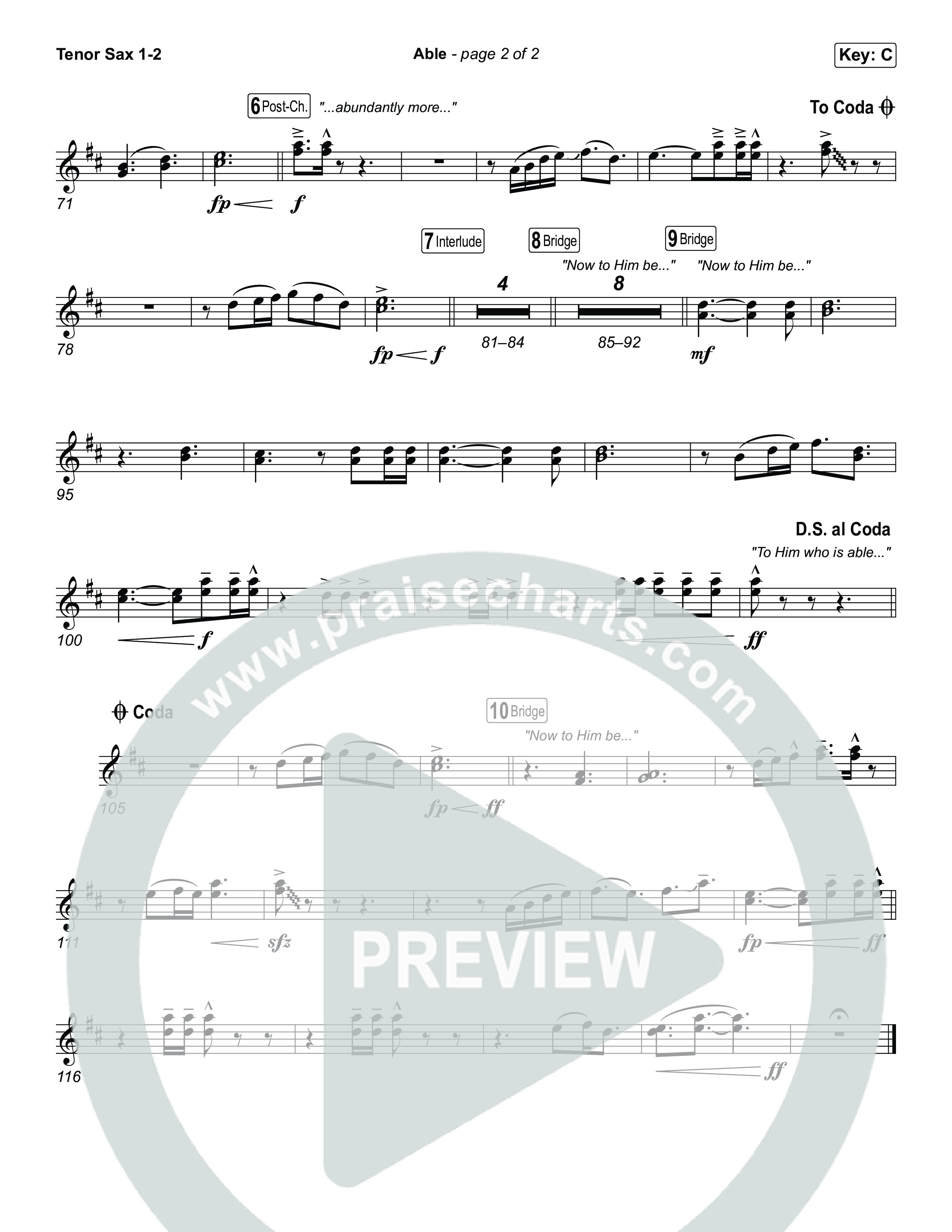 Able Tenor Sax 1,2 (Phil Wickham)