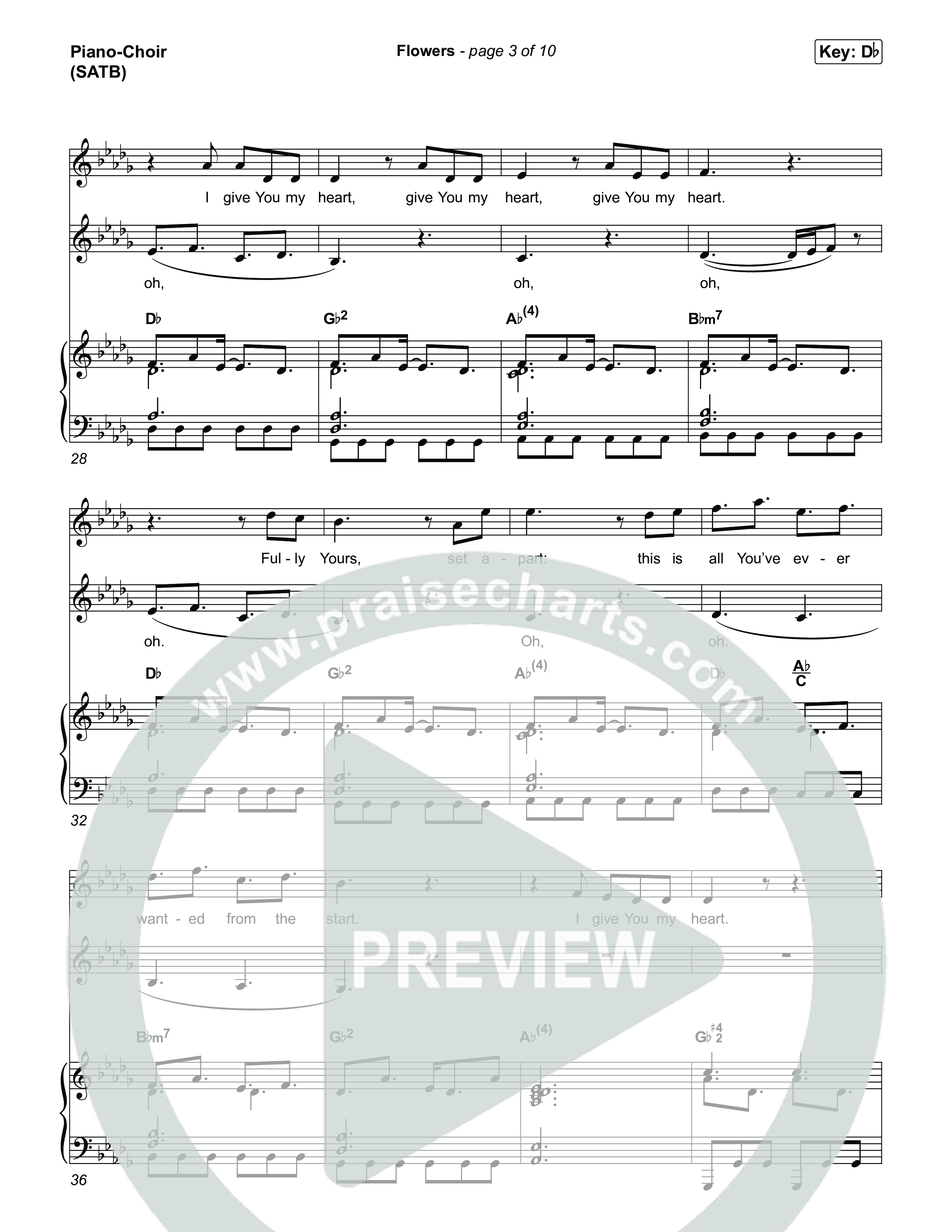 Flowers Piano/Vocal Pack (Phil Wickham)