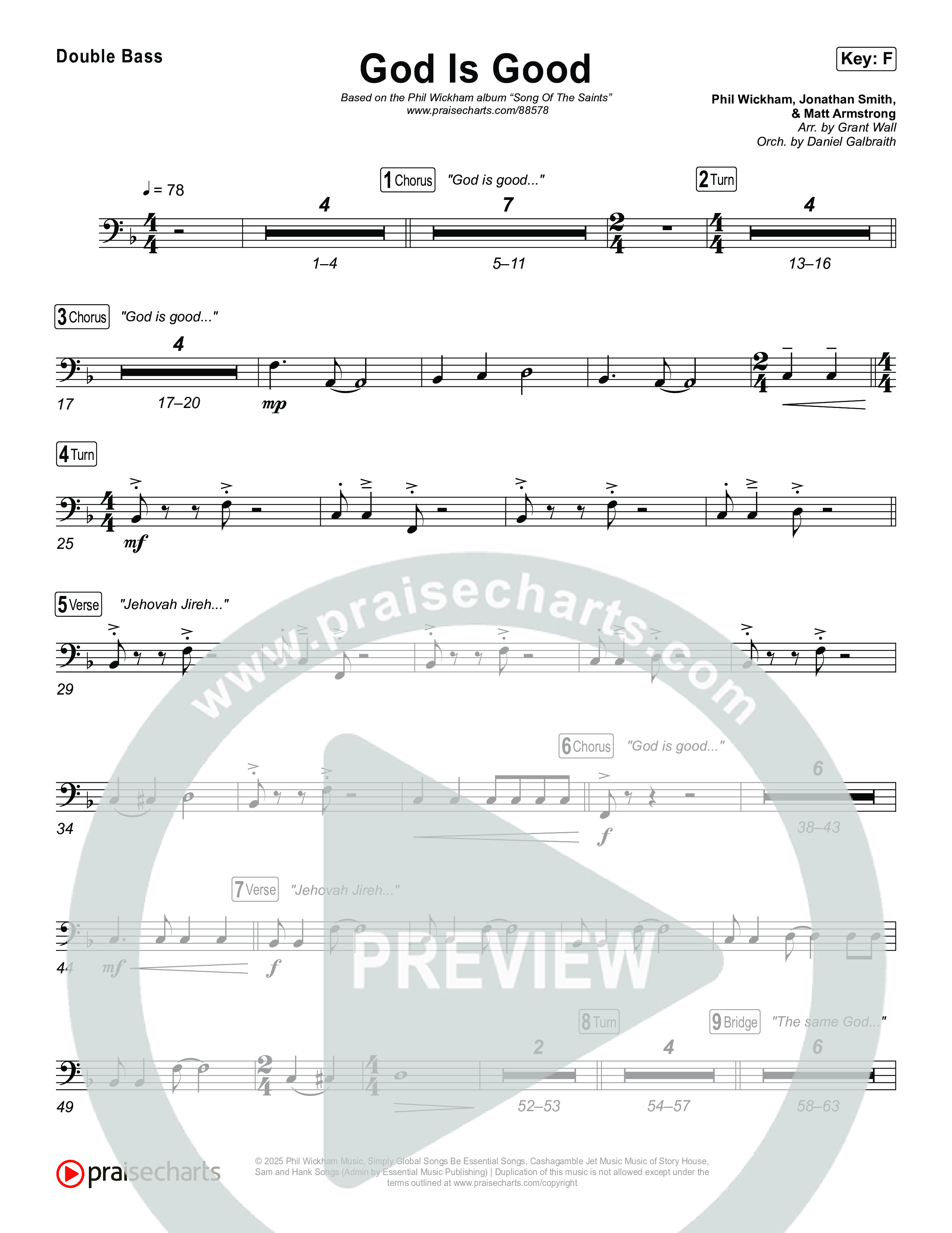 God Is Good String Bass (Phil Wickham)