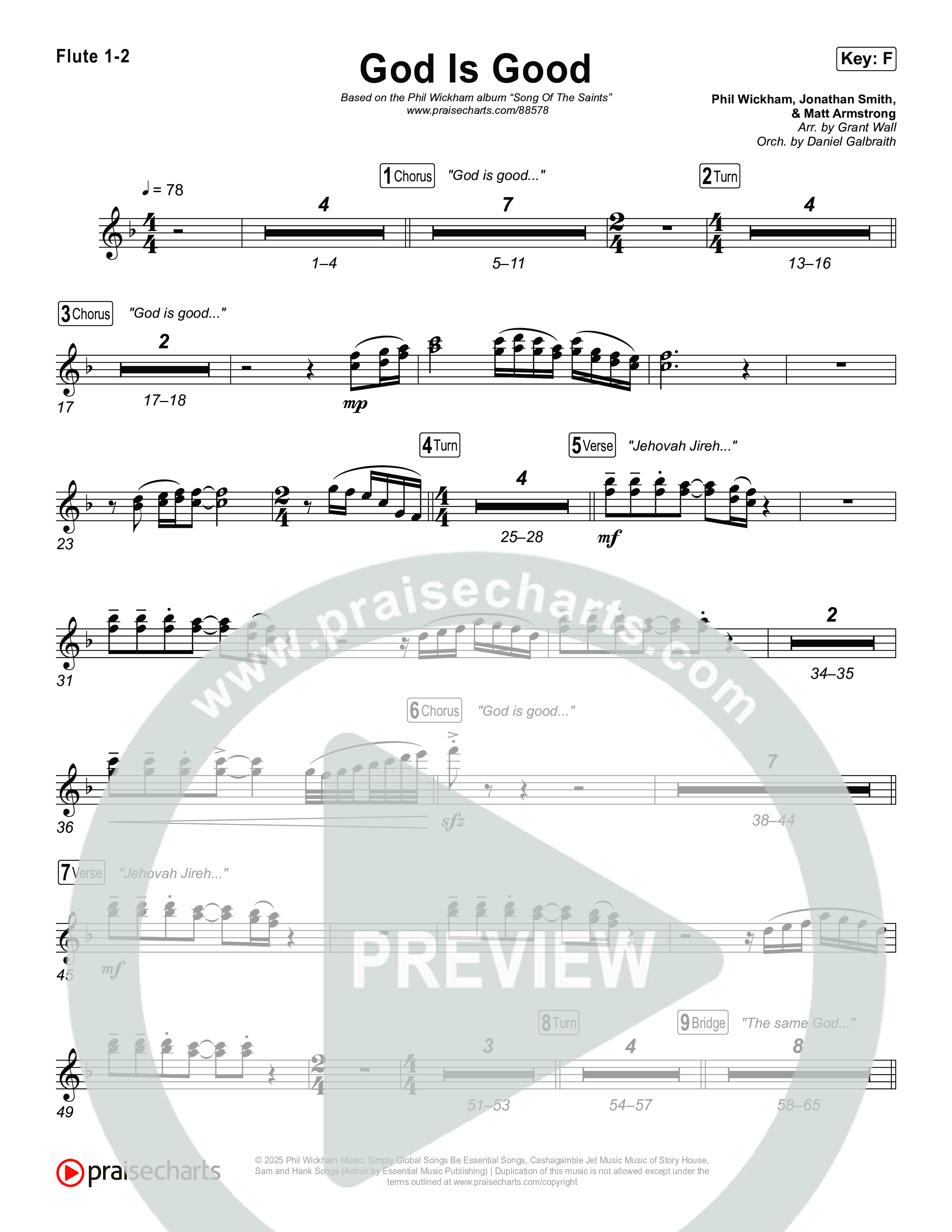 God Is Good Flute 1,2 (Phil Wickham)