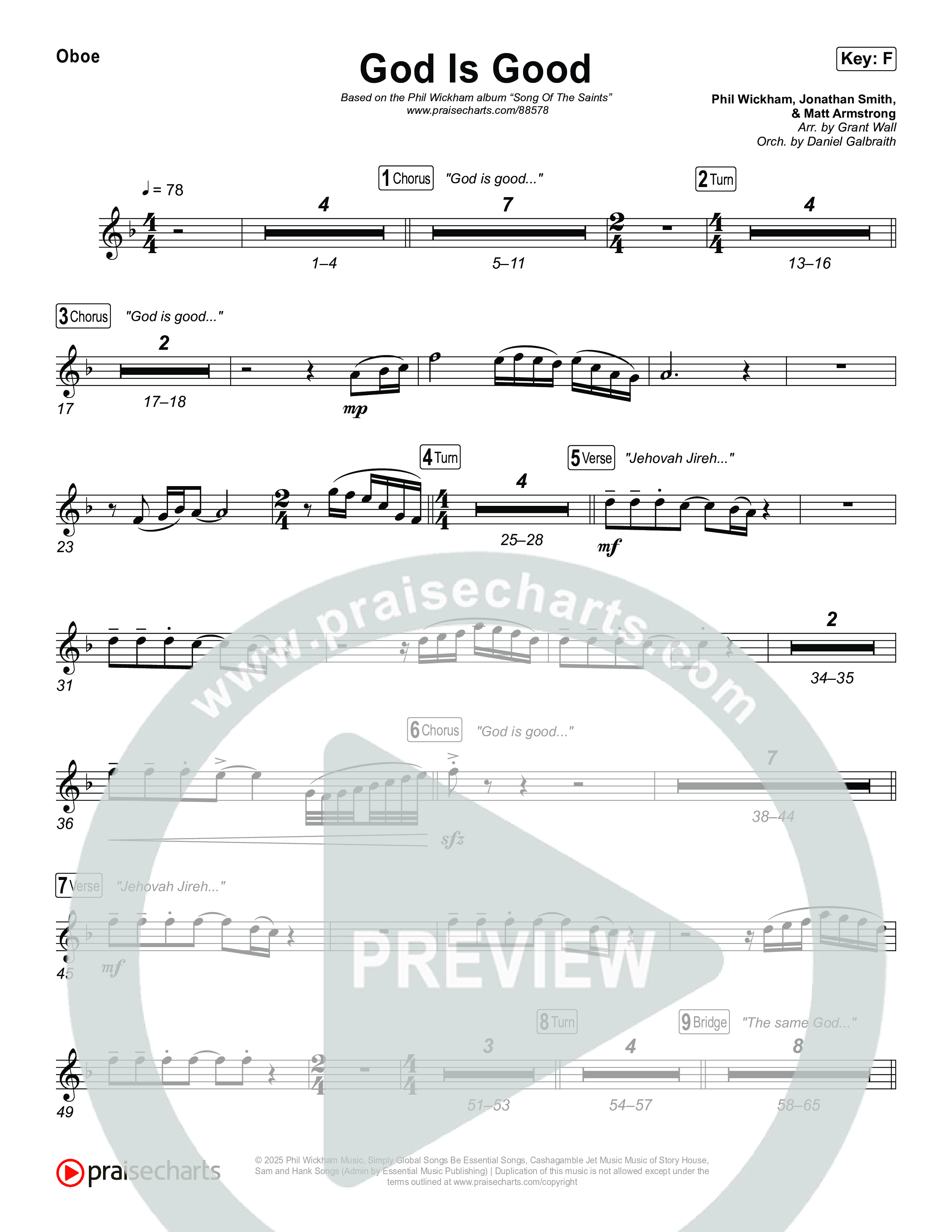 God Is Good Oboe (Phil Wickham)