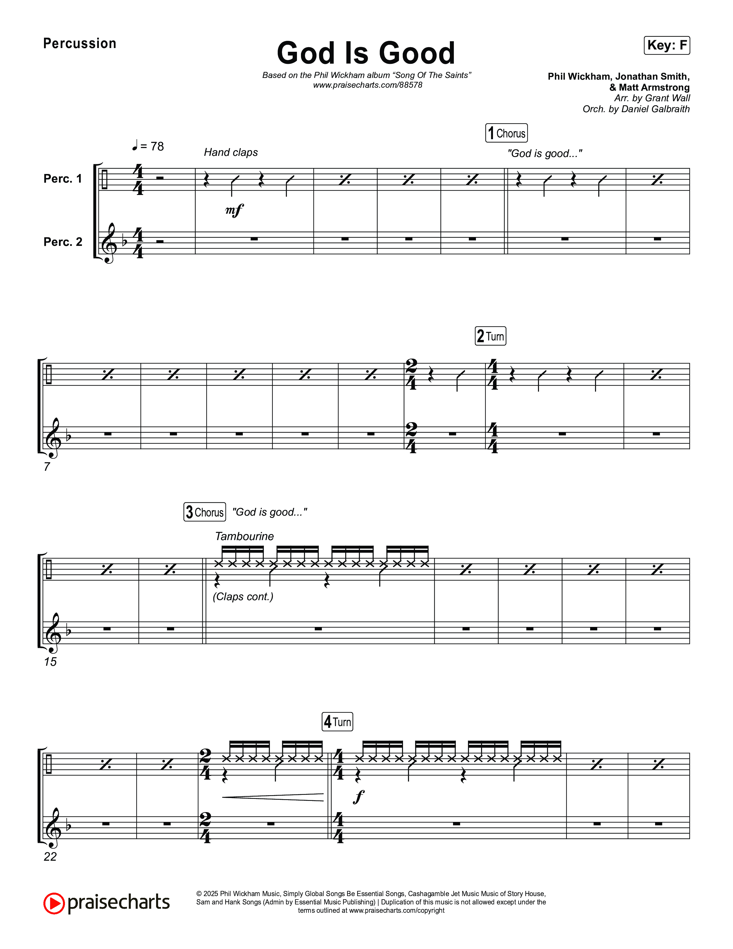 God Is Good Percussion (Phil Wickham)