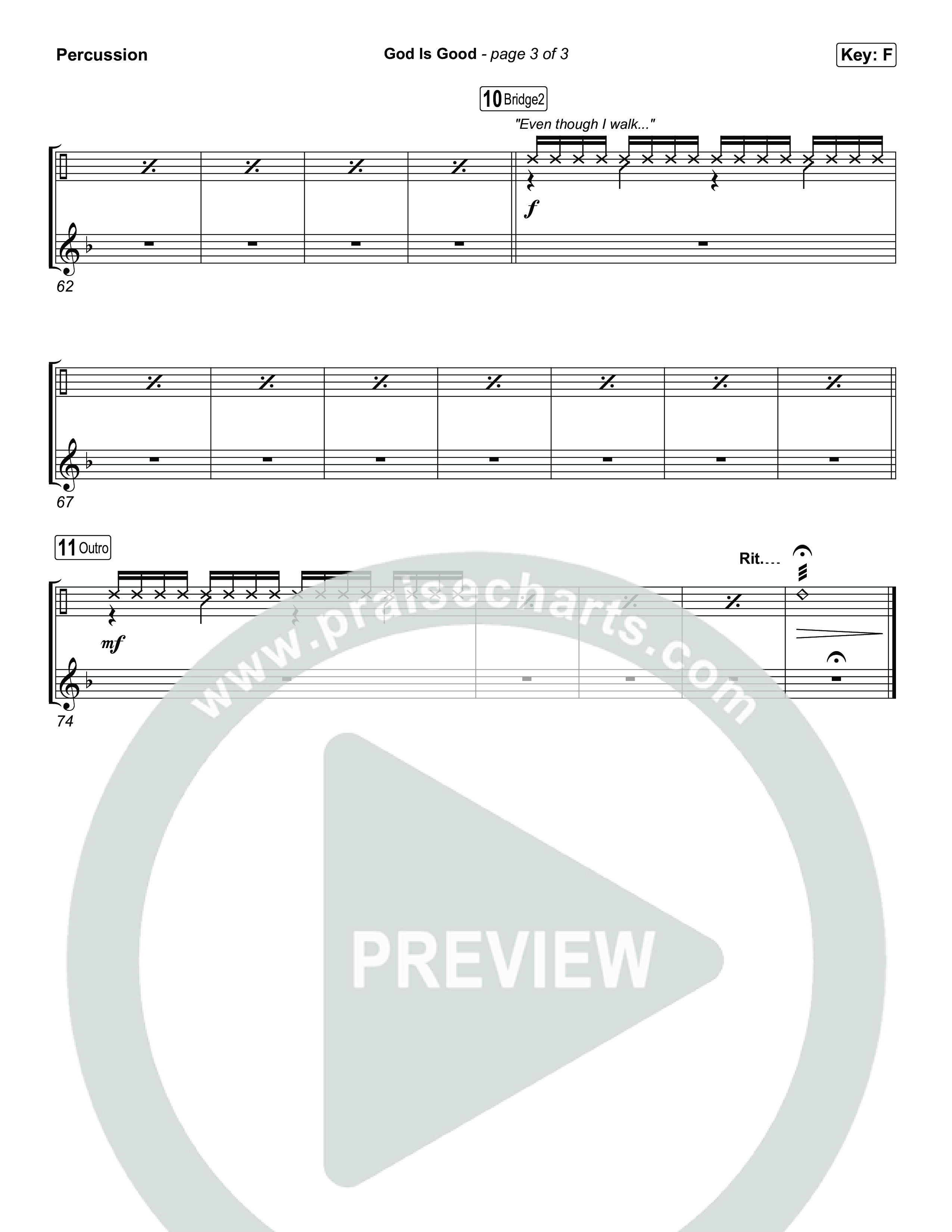 God Is Good Percussion (Phil Wickham)