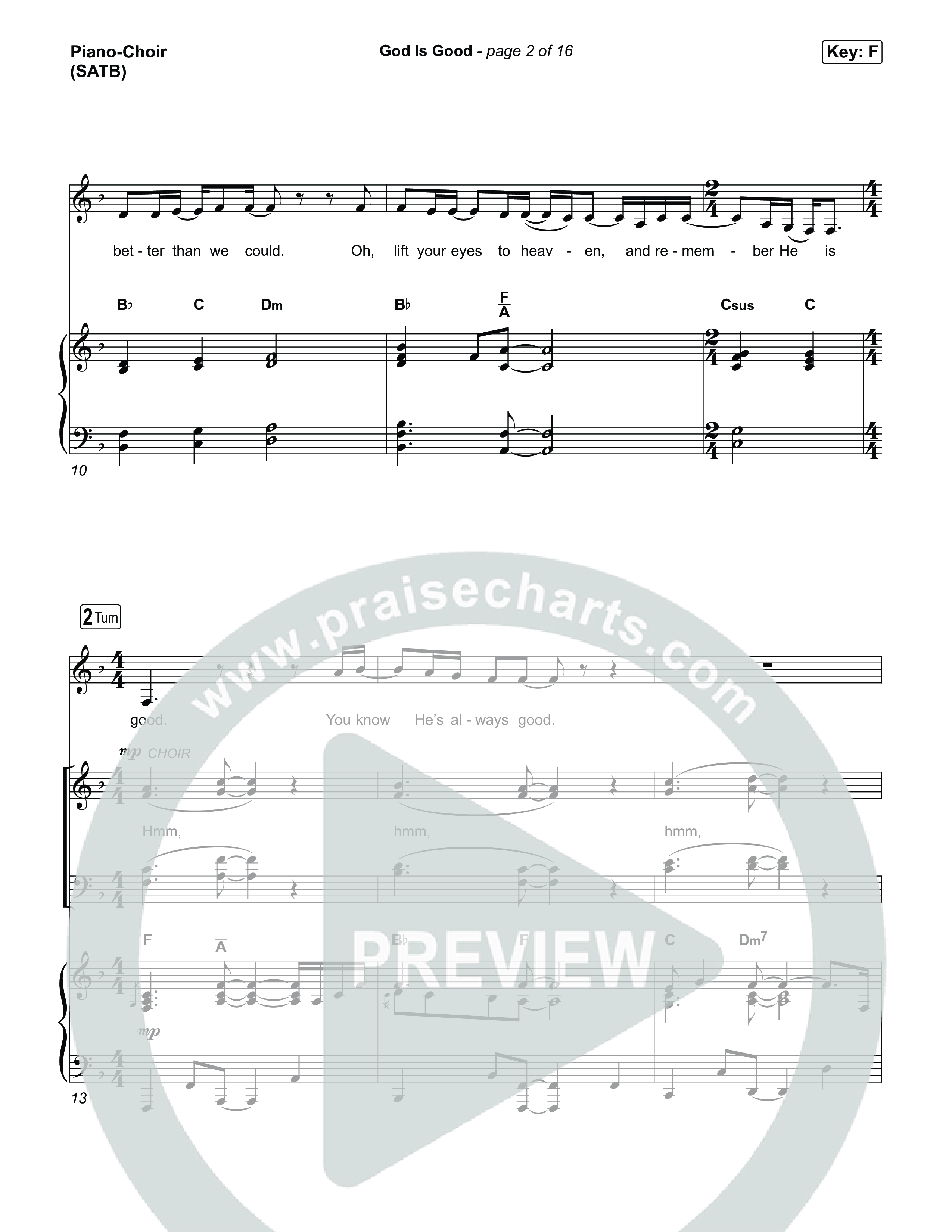 God Is Good Piano/Vocal Pack (Phil Wickham)