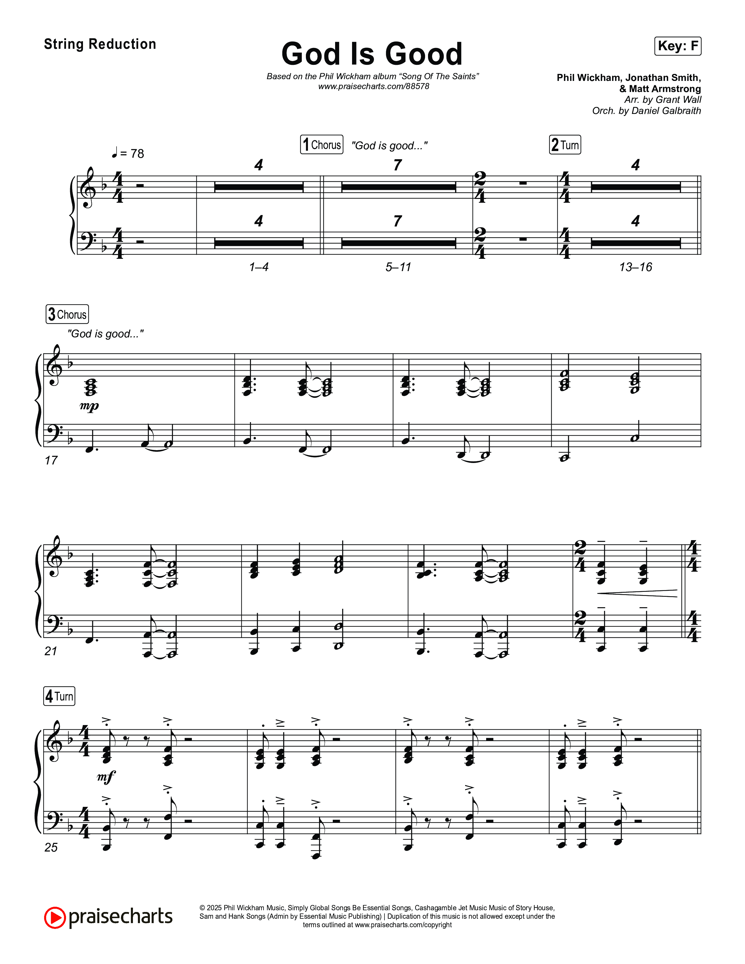 God Is Good String Reduction (Phil Wickham)