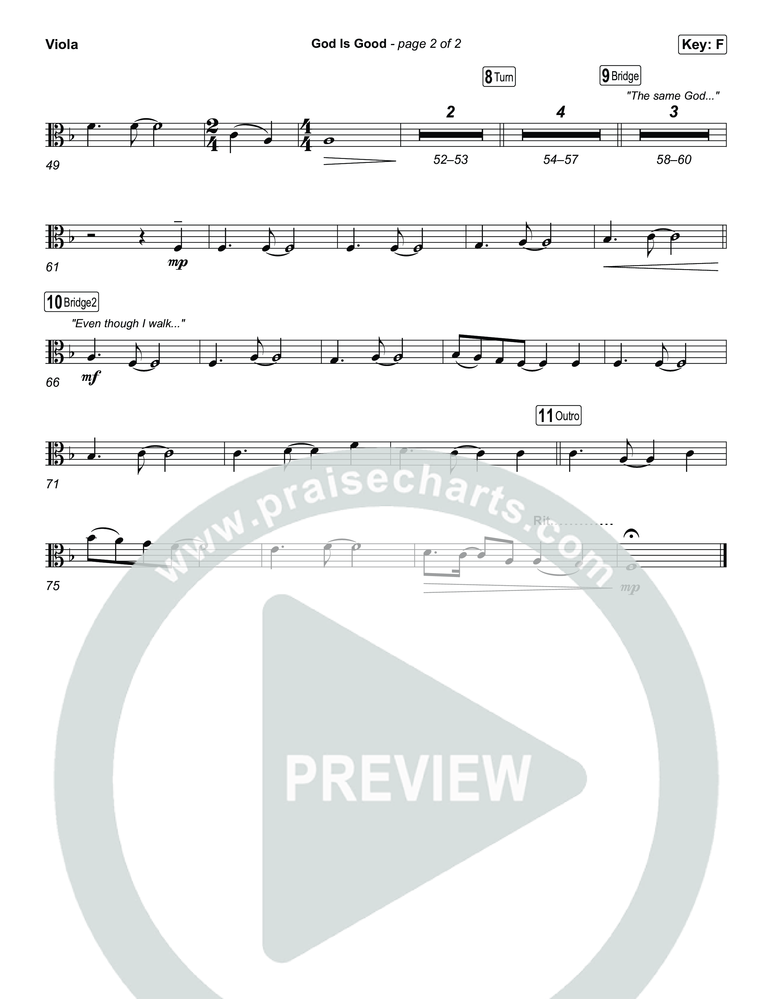 God Is Good Viola (Phil Wickham)