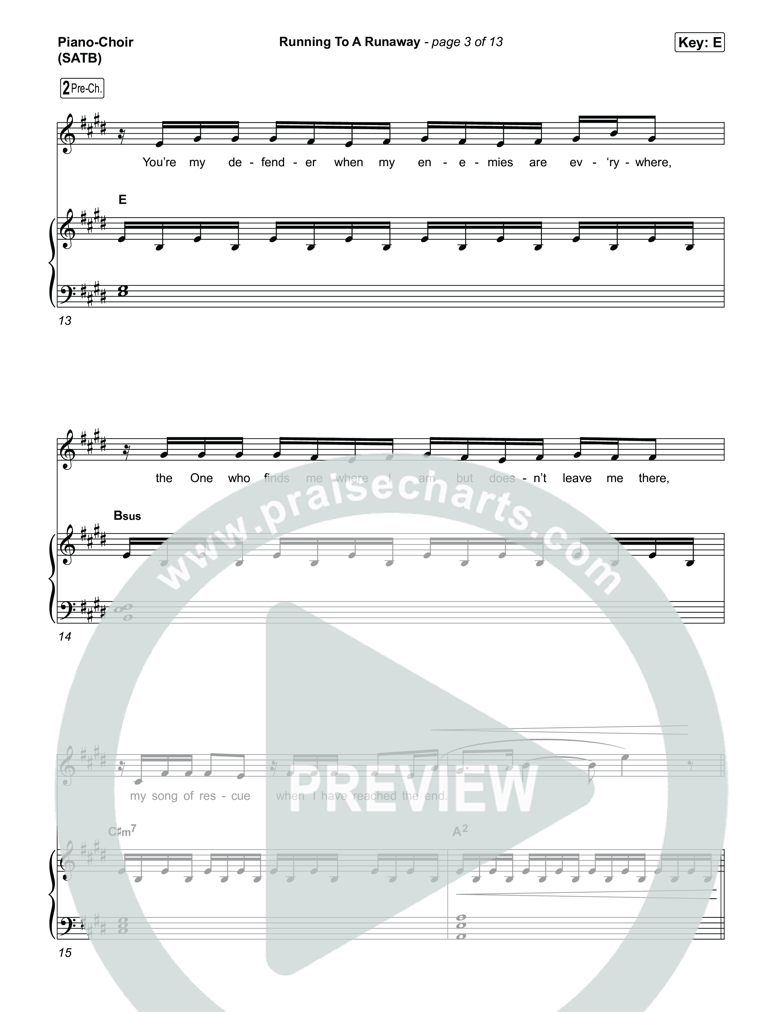 Running To A Runaway Piano/Vocal Pack (Phil Wickham)