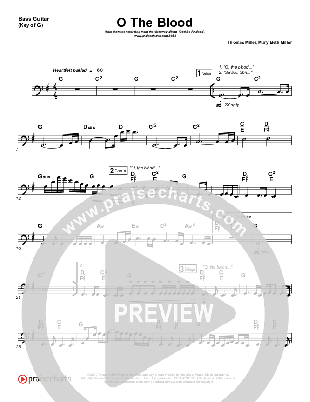 O The Blood Bass Guitar (Gateway Worship)