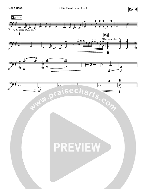 O The Blood Cello/Bass (Gateway Worship)