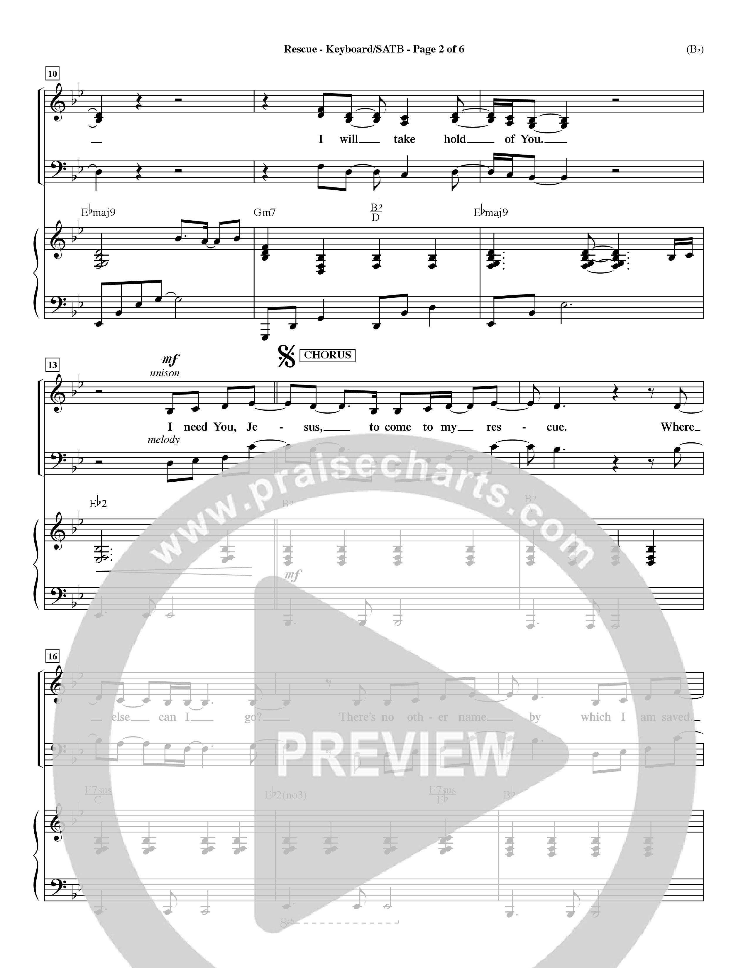 Rescue (Choral Anthem SATB) Keyboard/Vocal (SATB) (Word Music Choral / Orch. Dave Williamson)