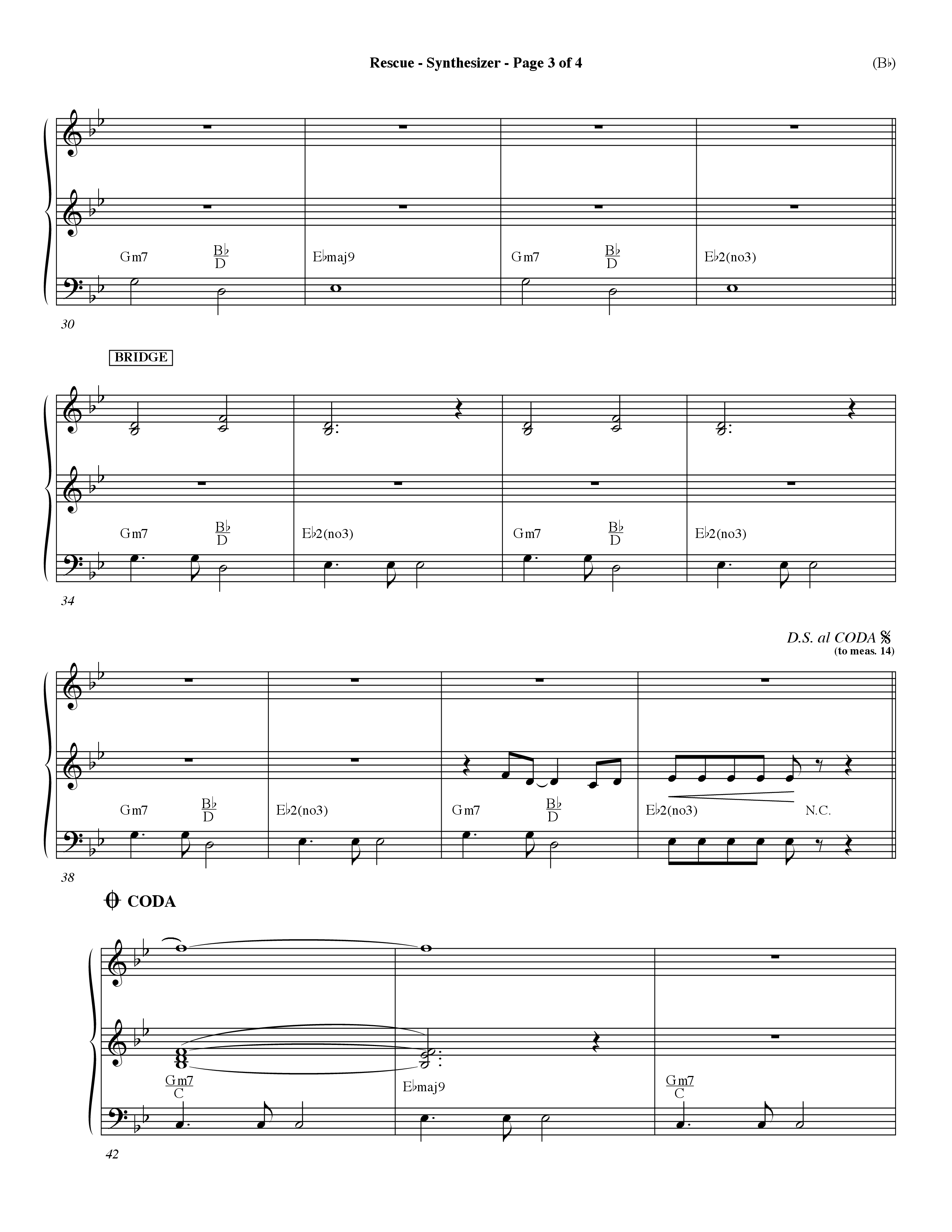Rescue (Choral Anthem SATB) Synth (Word Music Choral / Orch. Dave Williamson)