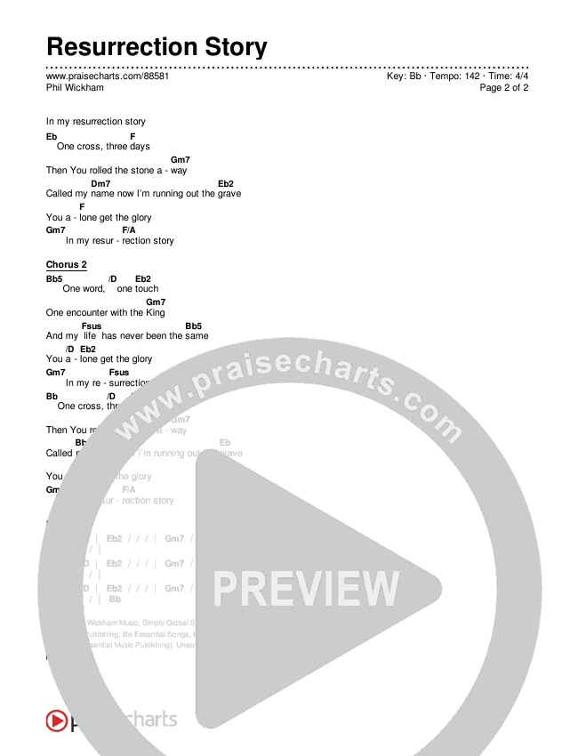 Resurrection Story Chords & Lyrics (Phil Wickham)