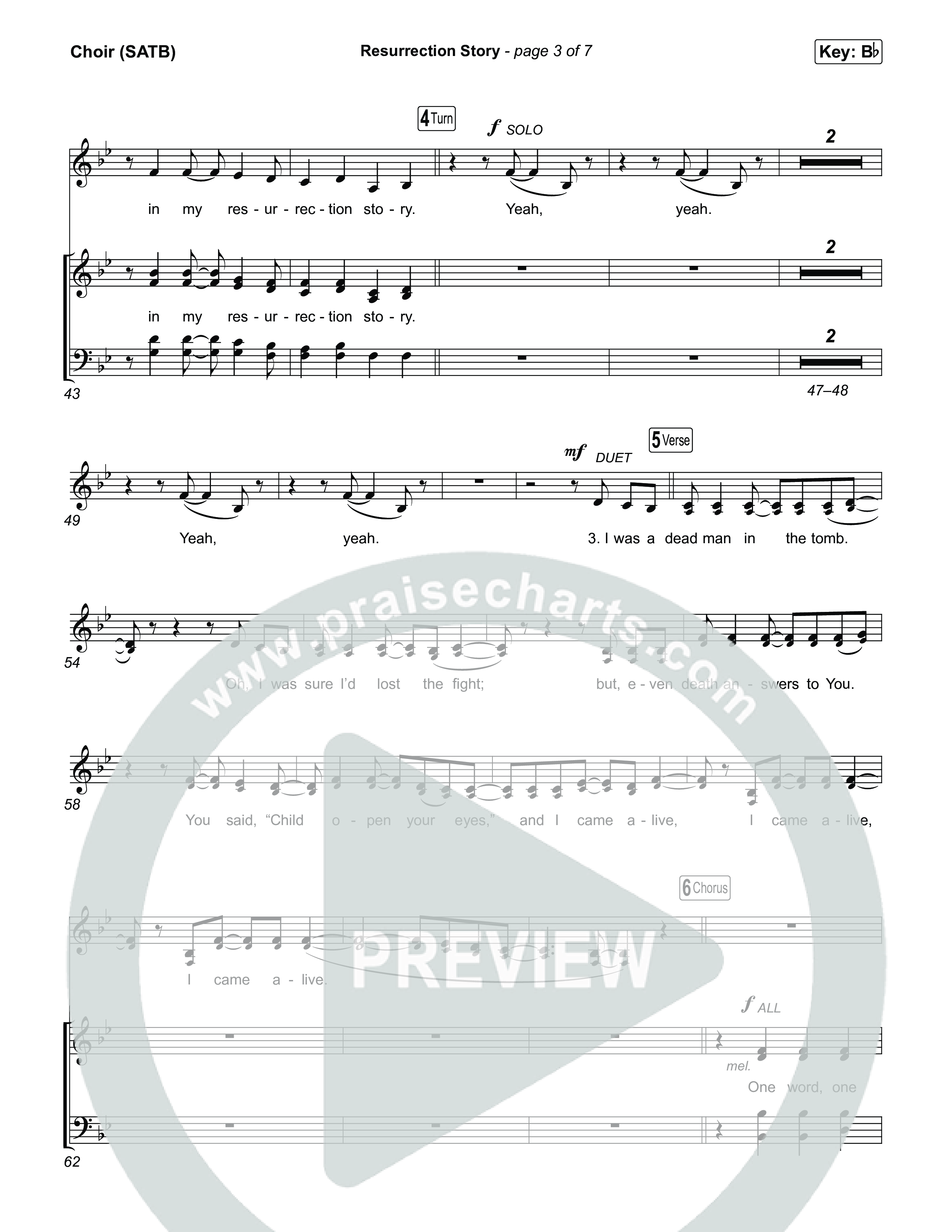 Resurrection Story Choir Sheet (SATB) (Phil Wickham)