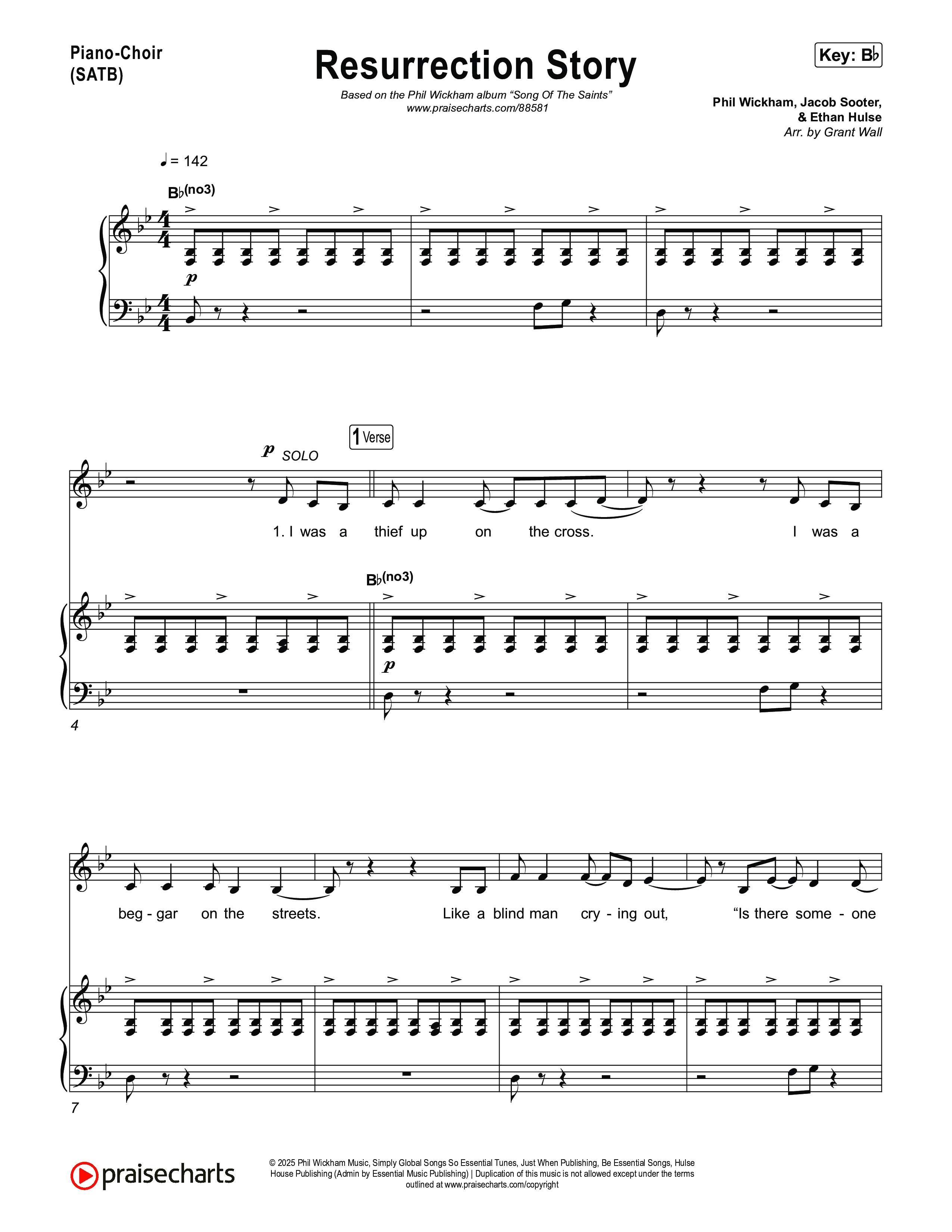 Resurrection Story Piano/Vocal Pack (Phil Wickham)