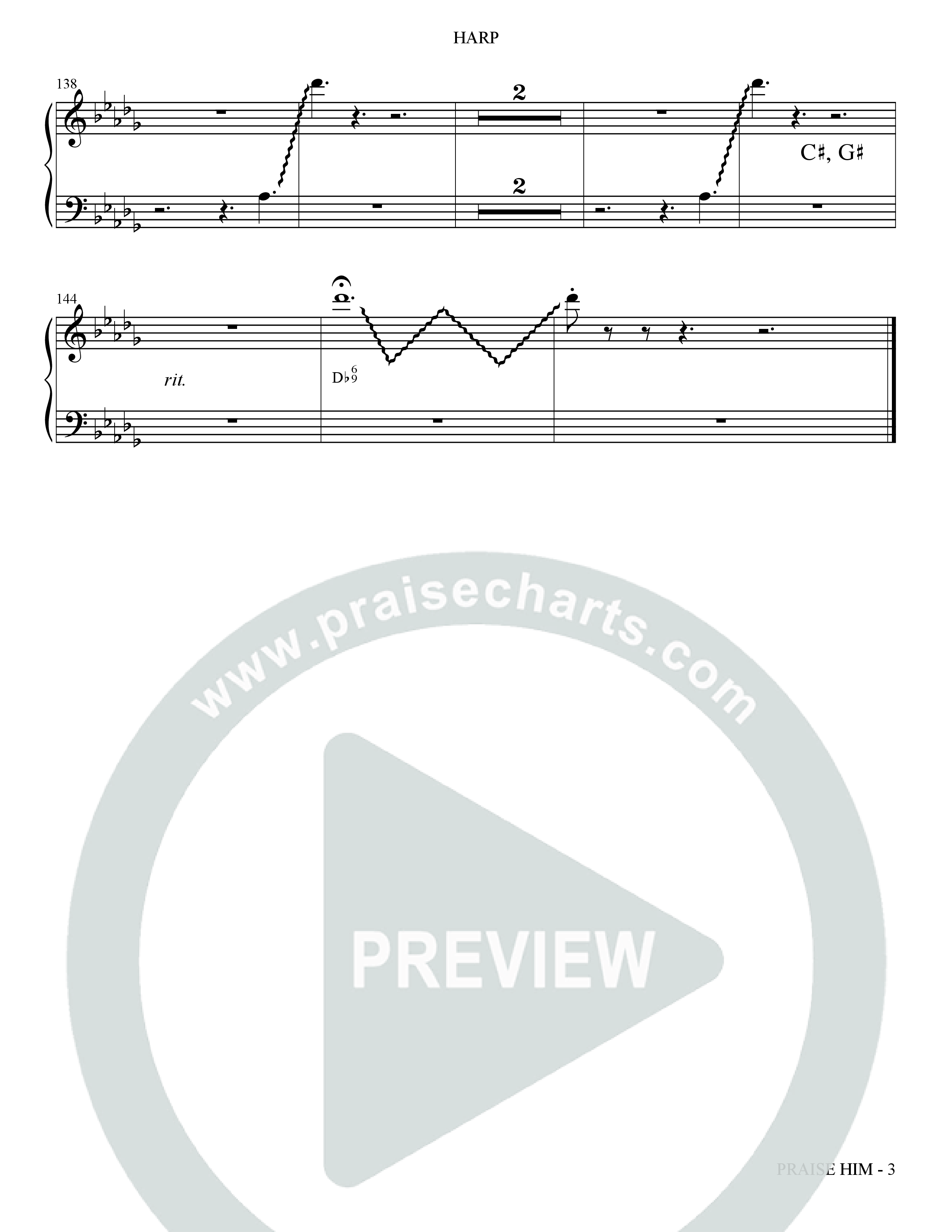 Praise Him (Choral Anthem SATB) Harp (The Brooklyn Tabernacle Choir / Arr. Carol Cymbala / Orch. Jason Michael Webb)
