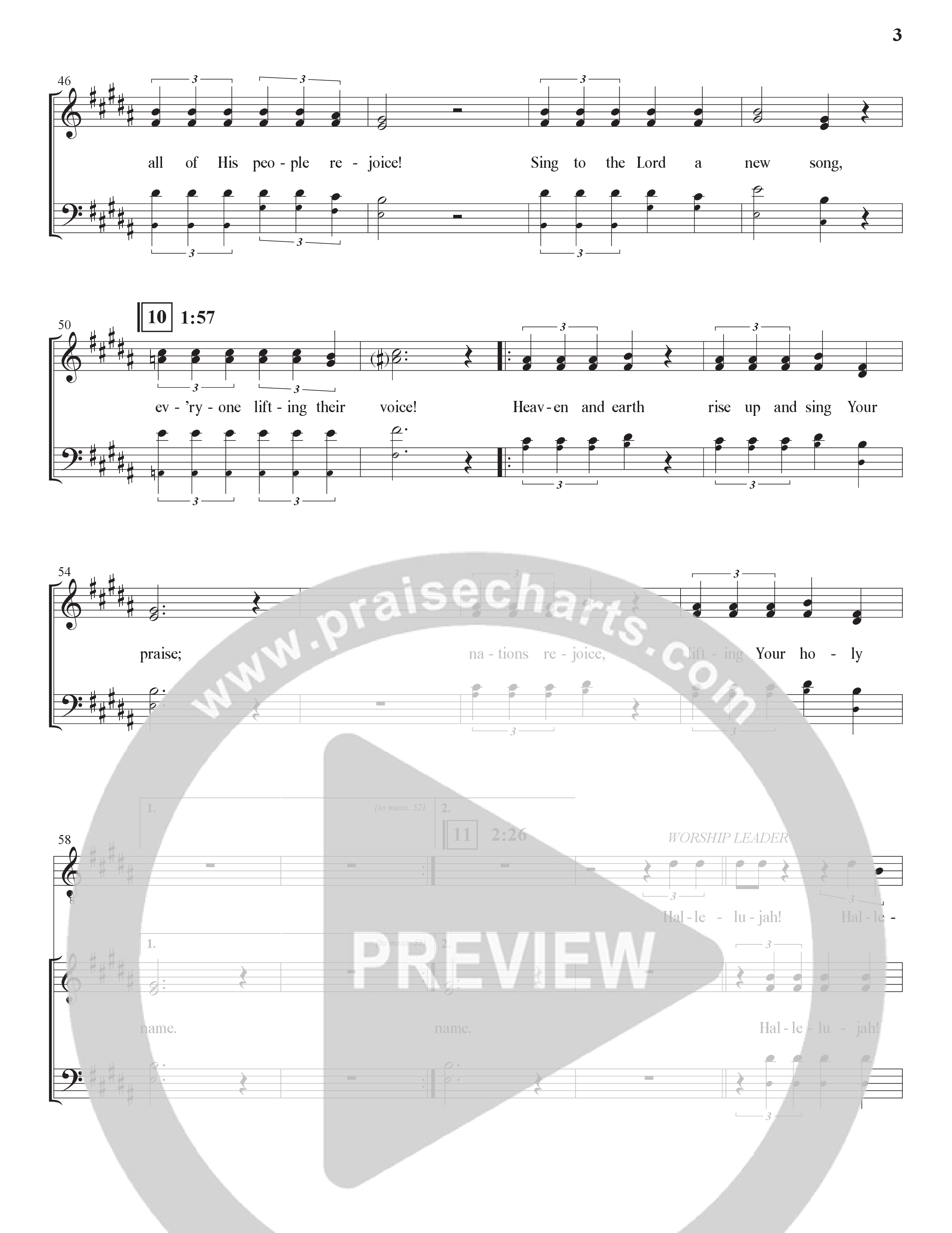 Sing (Choral Anthem SATB) Choir Sheet (SATB) (The Brooklyn Tabernacle Choir / Arr. Carol Cymbala)