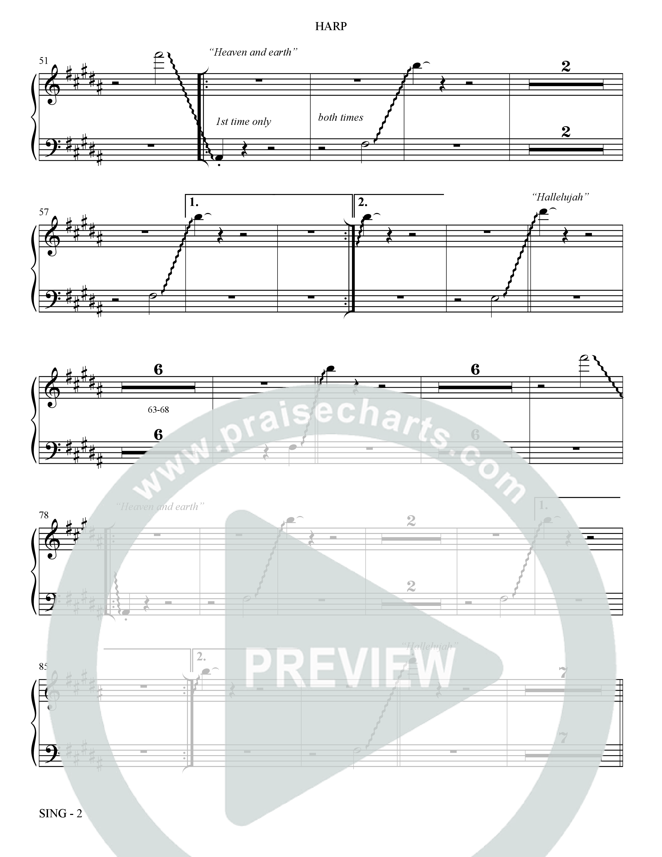 Sing (Choral Anthem SATB) Harp (The Brooklyn Tabernacle Choir / Arr. Carol Cymbala)