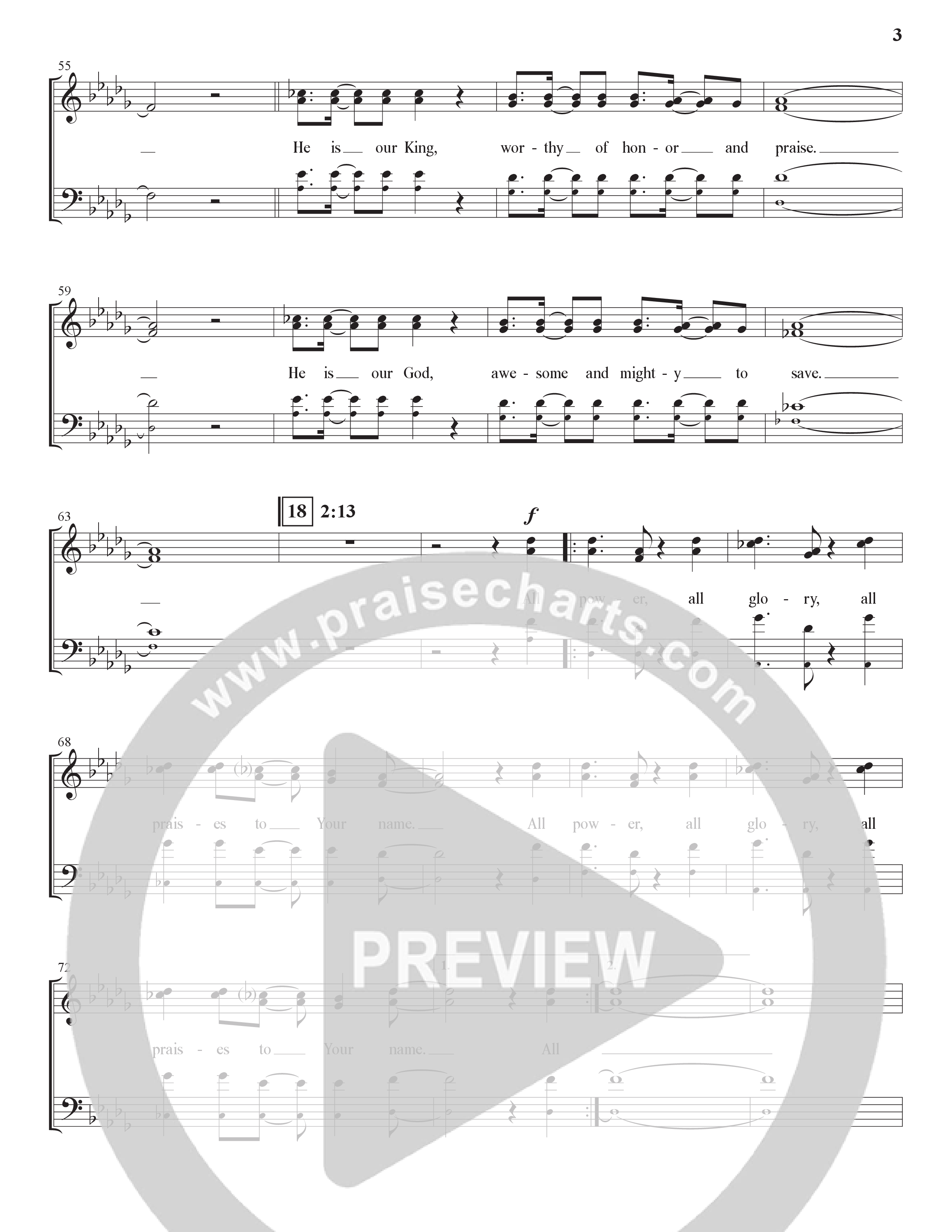 All Power (Choral Anthem SATB) Choir Sheet (SATB) (The Brooklyn Tabernacle Choir / Arr. Carol Cymbala)