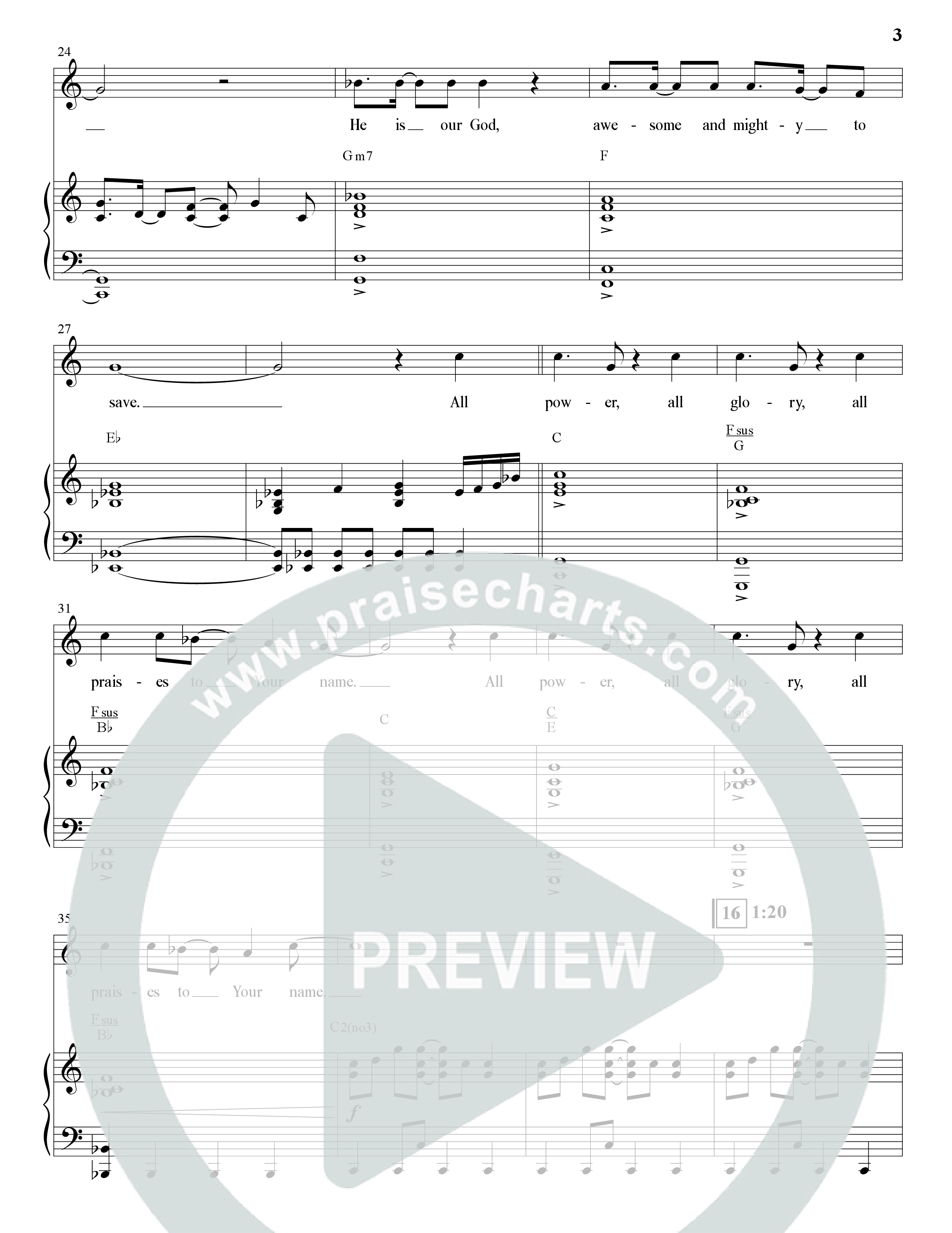 All Power (Choral Anthem SATB) Anthem (SATB/Piano) (The Brooklyn Tabernacle Choir / Arr. Carol Cymbala)