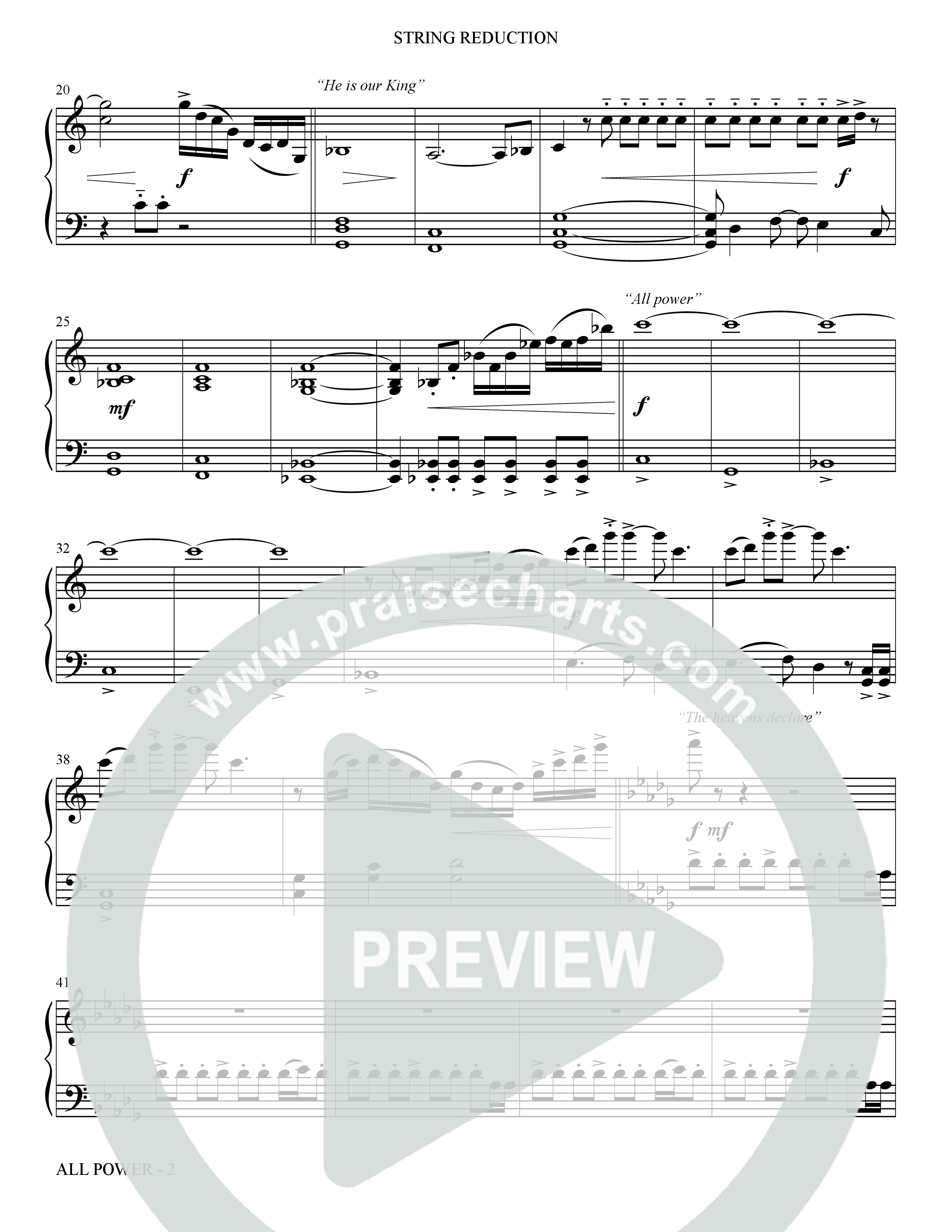 All Power (Choral Anthem SATB) String Reduction (The Brooklyn Tabernacle Choir / Arr. Carol Cymbala)