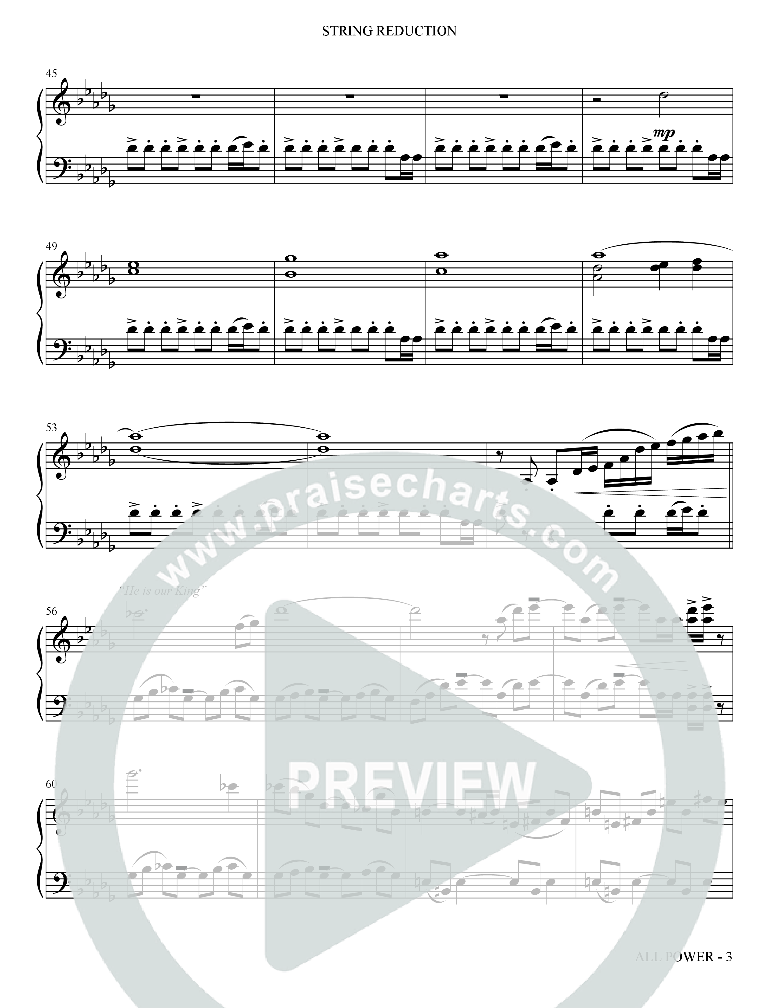 All Power (Choral Anthem SATB) String Reduction (The Brooklyn Tabernacle Choir / Arr. Carol Cymbala)