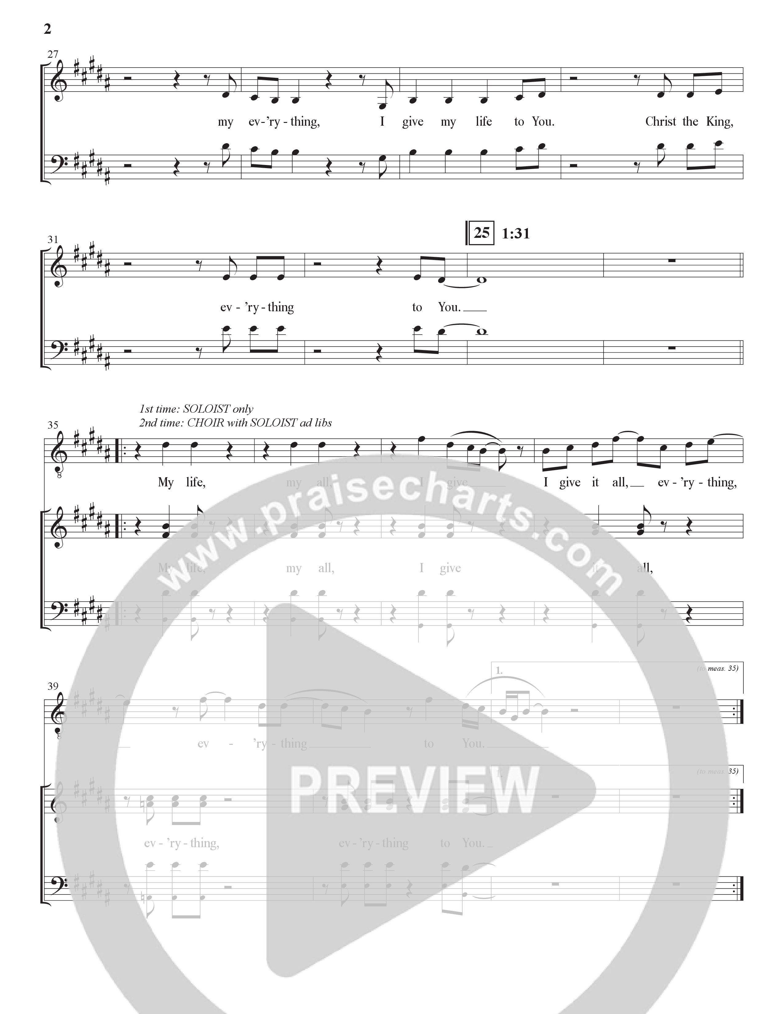 Christ The King (Choral Anthem SATB) Choir Sheet (SATB) (The Brooklyn Tabernacle Choir / Arr. Carol Cymbala)
