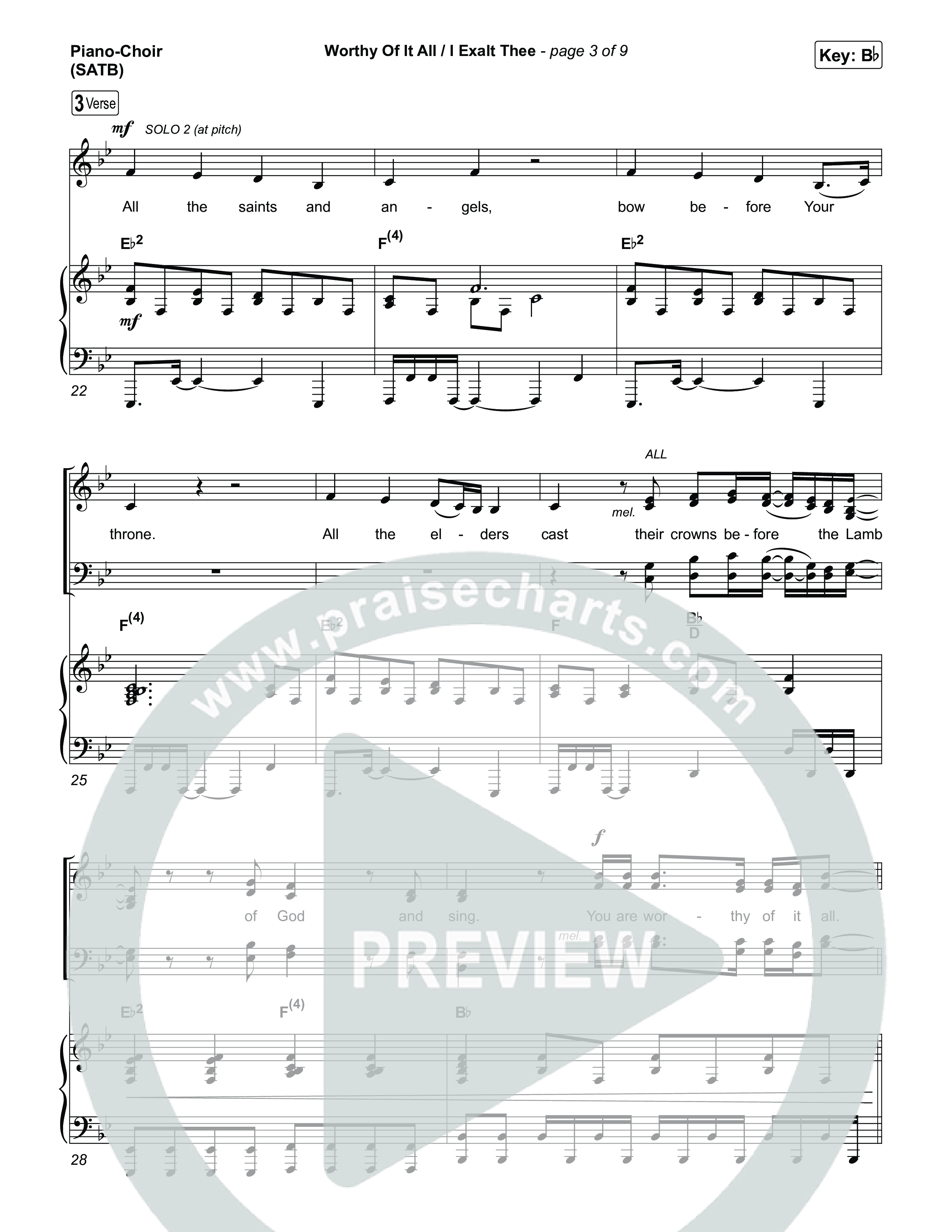 Worthy Of It All / I Exalt Thee Piano/Vocal Pack (Jeremy Camp / Adrienne Camp)