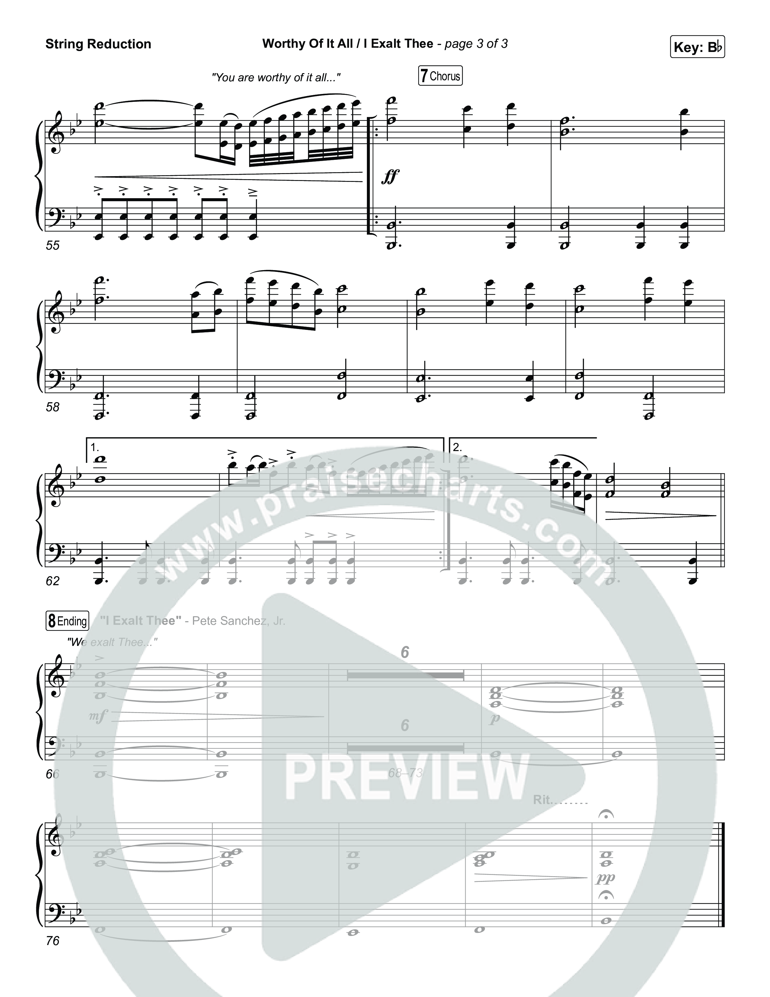 Worthy Of It All / I  Exalt Thee String Reduction (Jeremy Camp / Adrienne Camp)