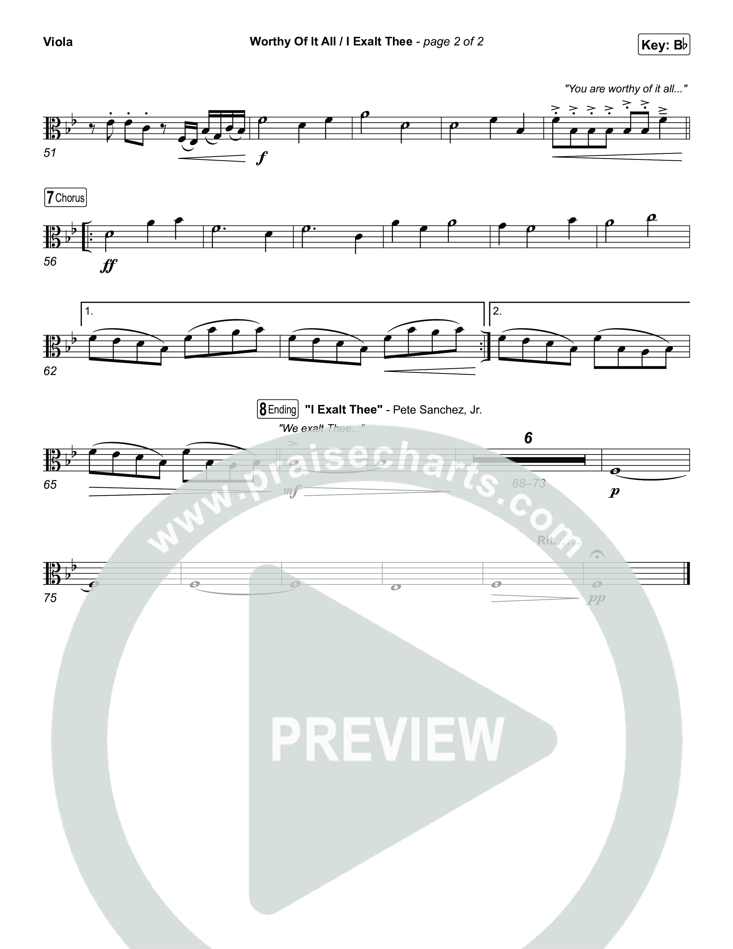 Worthy Of It All / I  Exalt Thee Viola (Jeremy Camp / Adrienne Camp)