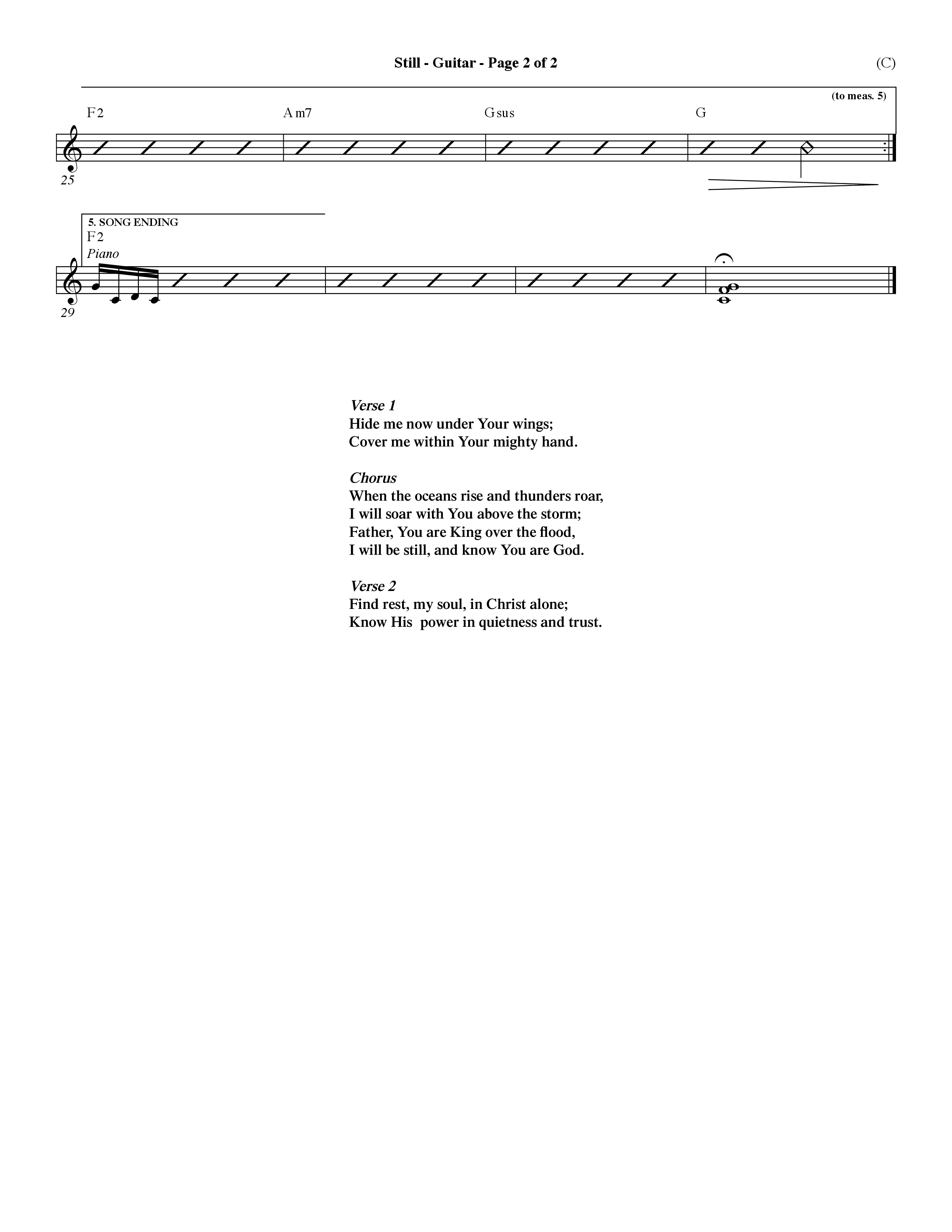 Still (Choral Anthem SATB) Acoustic Guitar (Word Music Choral / Orch. Dave Williamson)
