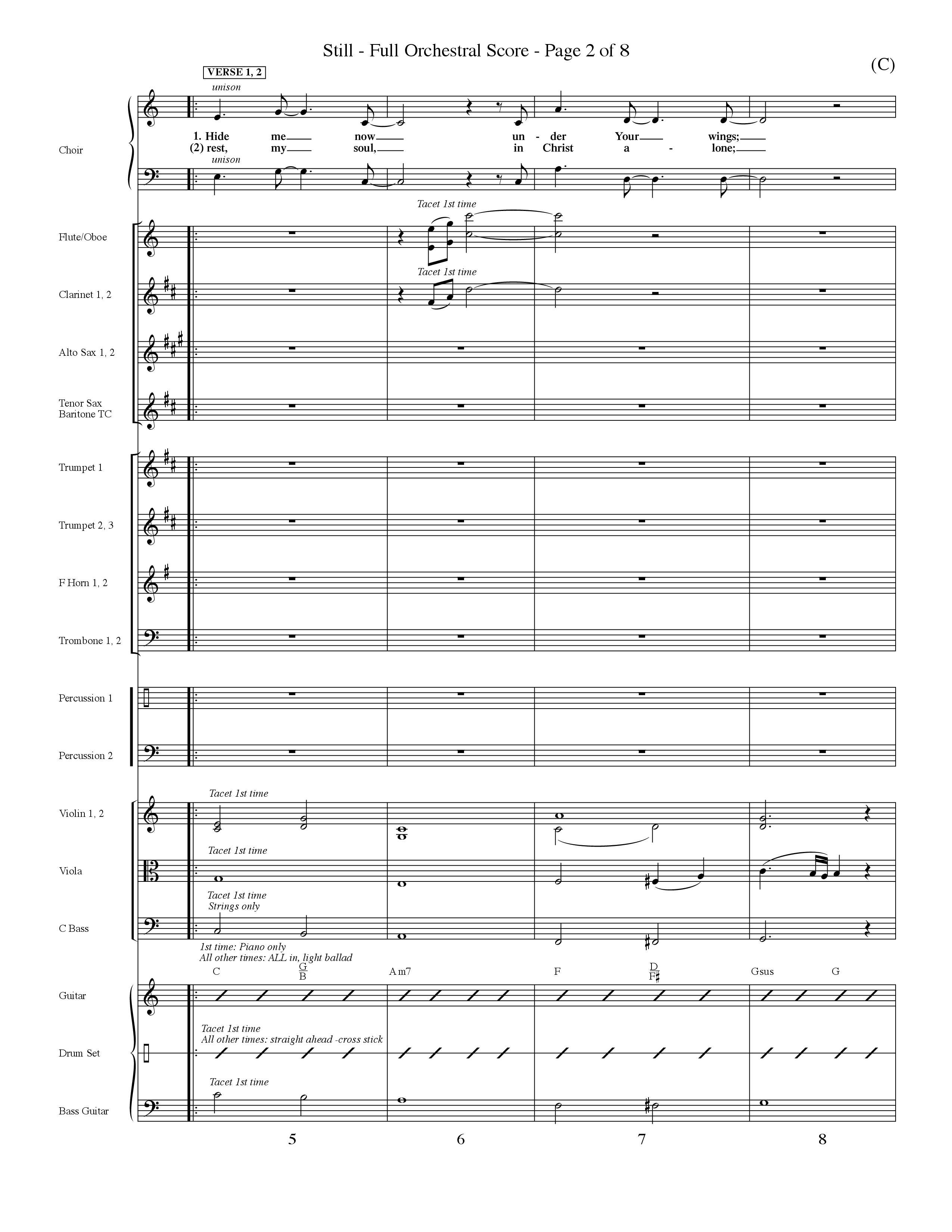 Still (Choral Anthem SATB) Conductor's Score (Word Music Choral / Orch. Dave Williamson)